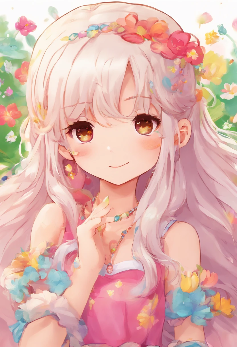 1 girl with long white hair using domain expansion