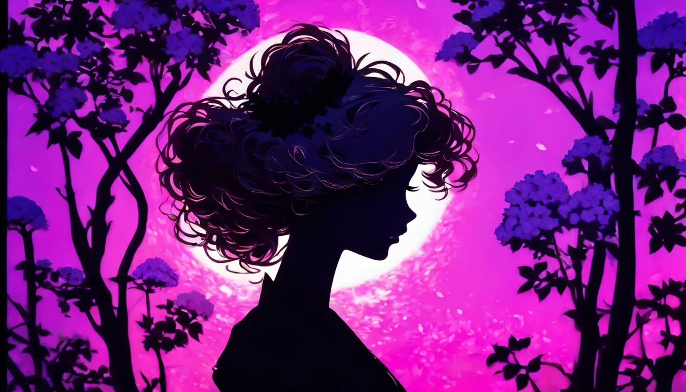 (Silhouette Art,cutouts:1.6)
(((Paper cutting art,A world where only black exists:1.3)

(Cowboy Shot),1 girl,Solo,
(Kimono Girl,profile:1.2),white, Clear and beautiful face,

BREAK
(1 purple hydrangea flower)
Textured glass background,