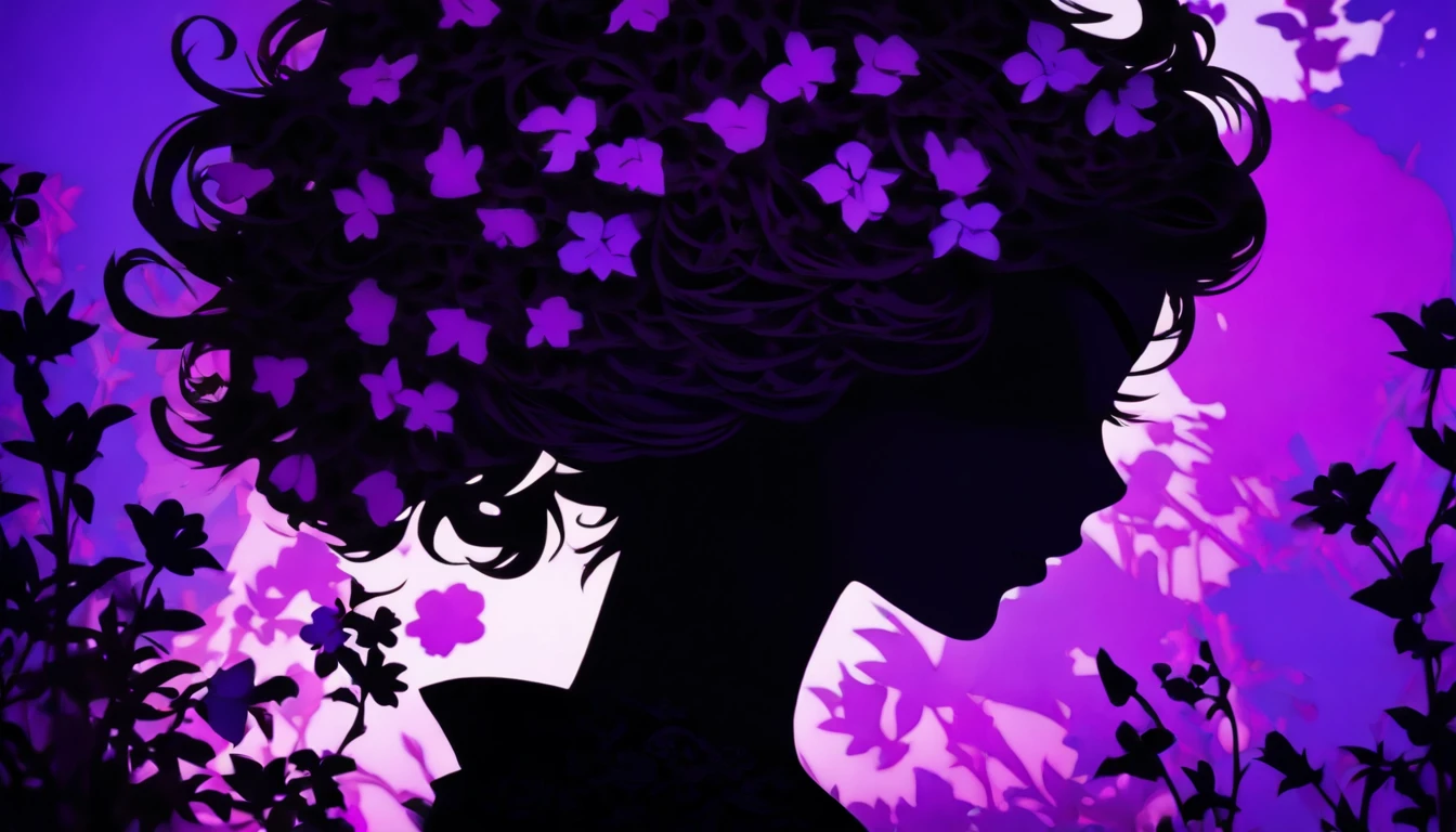 (Silhouette Art,cutouts:1.6)
(((Paper cutting art,A world where only black exists:1.3)

(Cowboy Shot),1 girl,Solo,
(Kimono Girl,profile:1.2),white, Clear and beautiful face,

BREAK
(1 purple hydrangea flower)
Textured glass background,