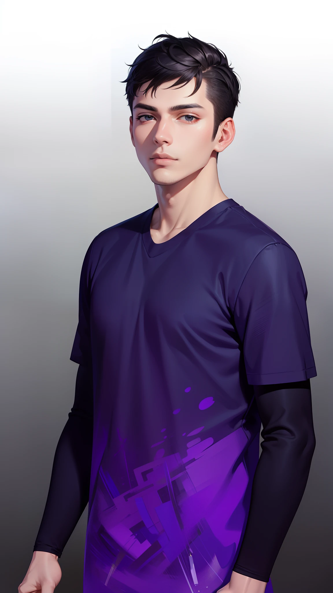 Attractive profile picture, masterpiece, ultra-precise rendering, beautiful and cool man, simple design, most beautiful image, 4K, black hair, handsome man, clean skin