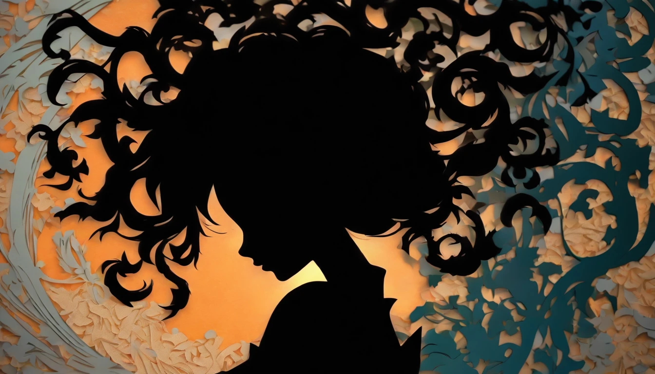 (Silhouette Art,cutouts:1.6)
(((Paper cutting art,A world where only black exists:1.3)
(Cowboy Shot),1 girl,Solo,
(Kimono Girl,profile:1.2),white, Clear and beautiful face,
BREAK
(Gray miscanthus)
Textured glass background,