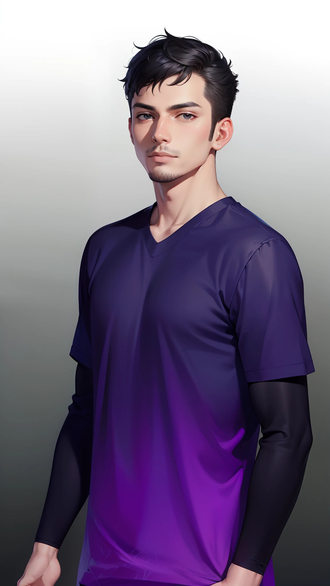 Attractive profile picture, masterpiece, ultra-precise rendering, simple design, most beautiful image, 4K, black hair, handsome, clean skin, facial hair