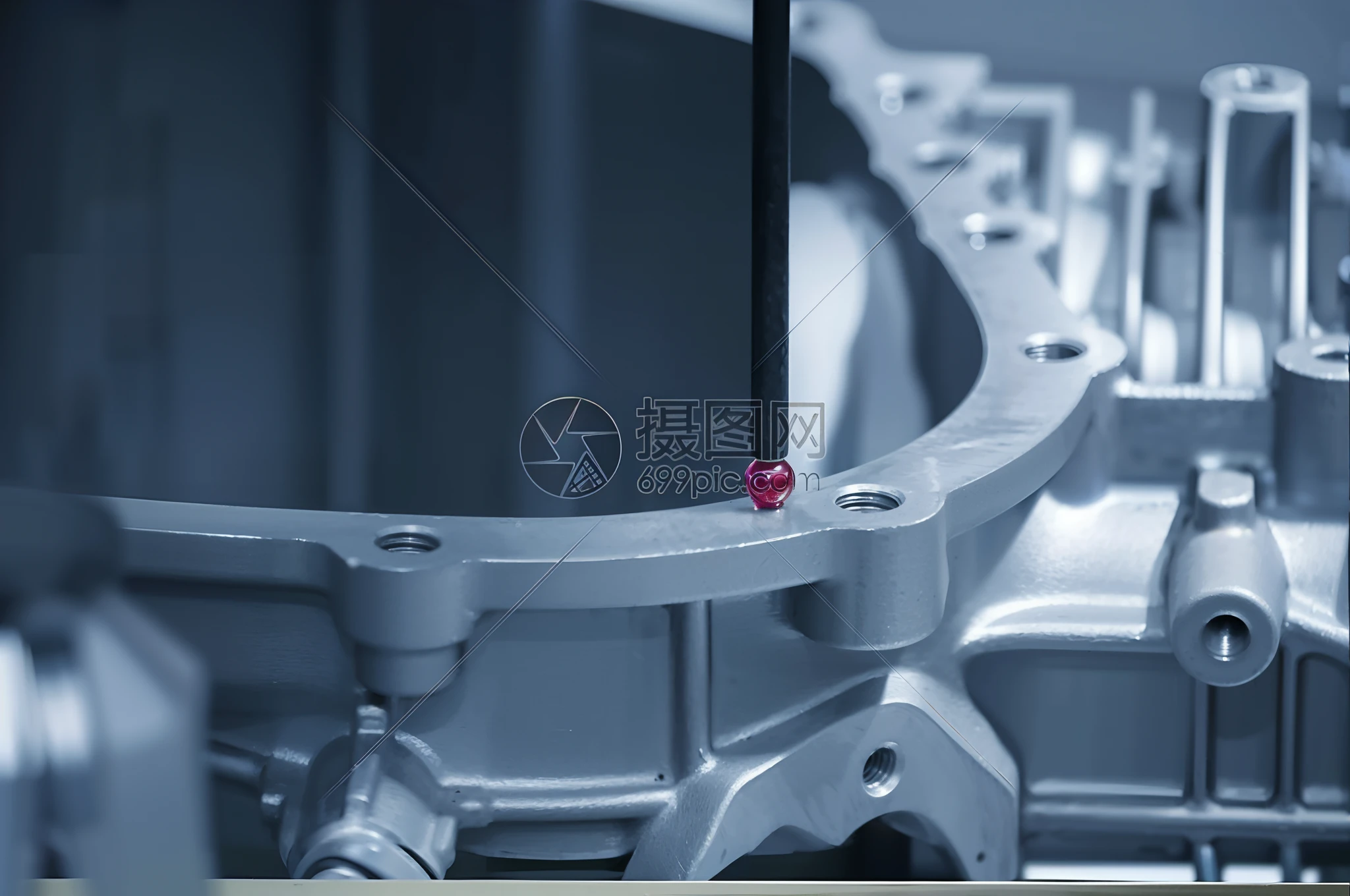 There is a close-up of a metal tube with a red ball, high quality product image”, mechanicalparts, mechanical internal parts, titanium mechanical parts, mechanical - parts, industrial machinery, product introduction photos, red mechanical body, Exposed inner gear, high detail photo, Detailed mechanical parts, high detail photo, machine parts, precision machinery, High precision, inner ring