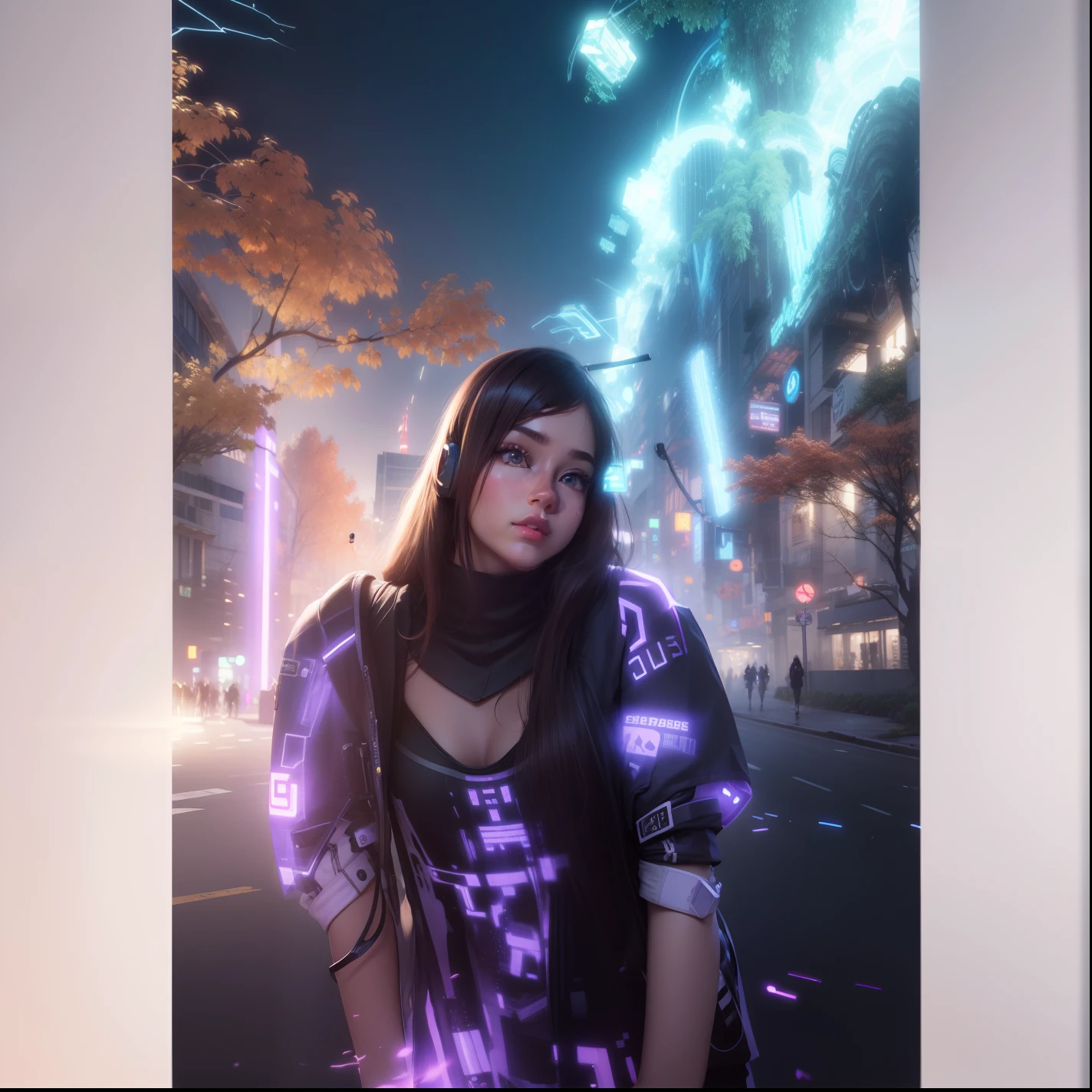 Change background cyber cute girls, realistic face,8k ultra realistic,