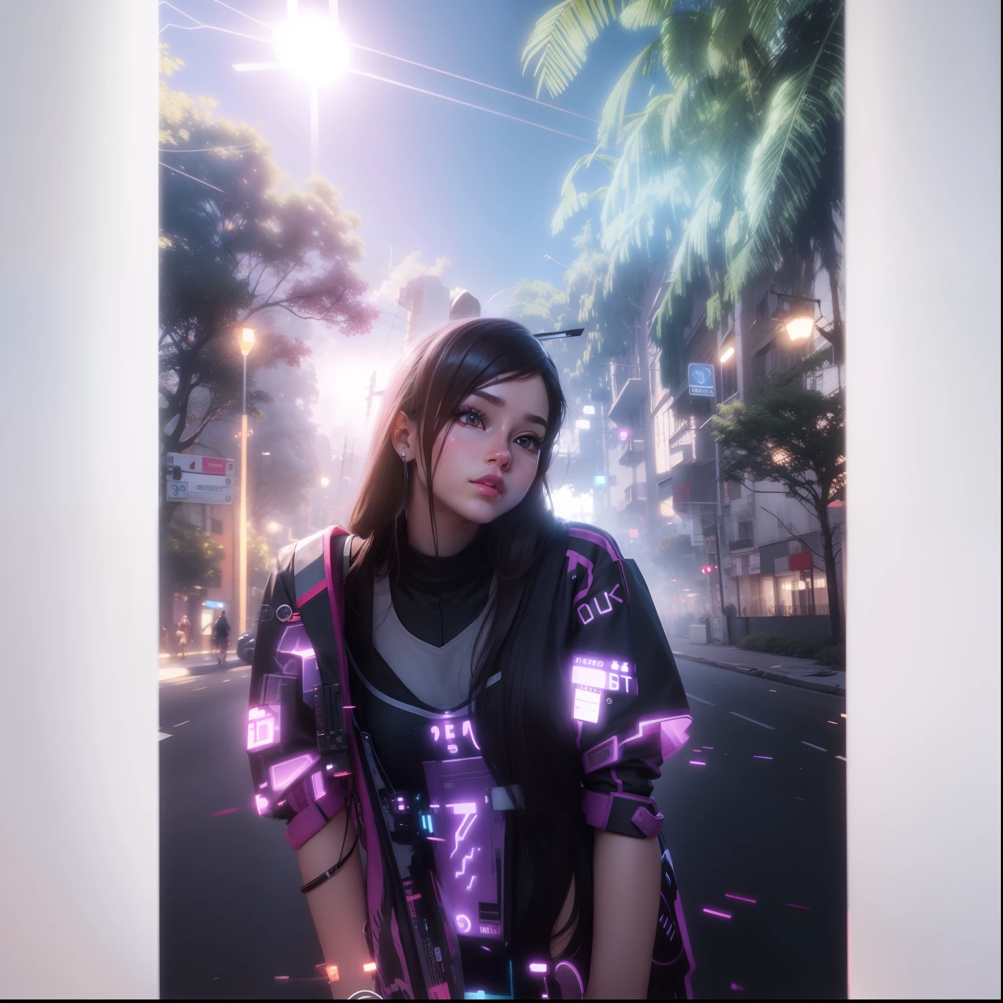 Change background cyber cute girls, realistic face,8k ultra realistic,
