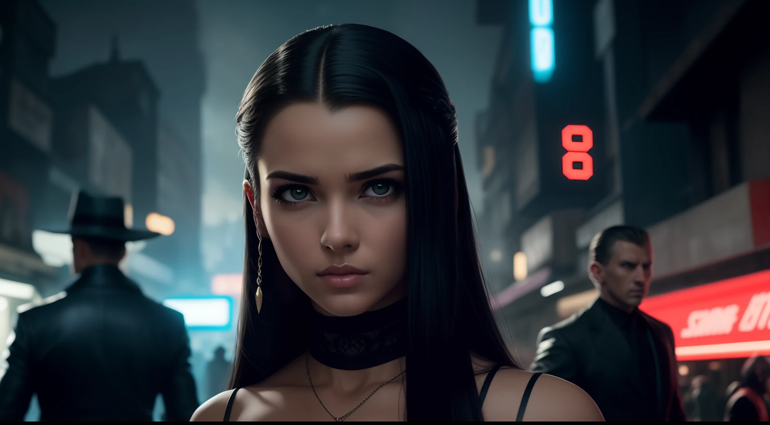 +(((HDMI, HDRI, UDHD))),((Njj 3d)+(Njj modern anime)), night, rain, cemetery, 1 woman, punk rock style clothes, black leather jeans, chains, sneakers, ( (neon iris lighting) 1.1), (eyes emit a magical glow 1.1), ((detailed beautiful eyes) 1.1)), lighting: ((light source full moon))), (((bioluminescence halo light effect Aura focuses on hair))), light falling from above, close-up, bright colors, high quality, extreme detail, blur, depth of field, blurred foreground, looking into the camera, The image had to have an overall sense of mysticism and otherworldliness., with even more number of fantasy elements. (perfect details: 1.1), (beautiful and clear background: 1.2), (extremely detailed CG, ultra detailed, best shadow: 1.1), (finely detailed beautiful eyes), (full-length 1.1), ((fairy fog effect)) , ((ultrasound wave effect)), ((golden rays)), ((abnormal air vibration))., 3D, digital art, on a solid color black background