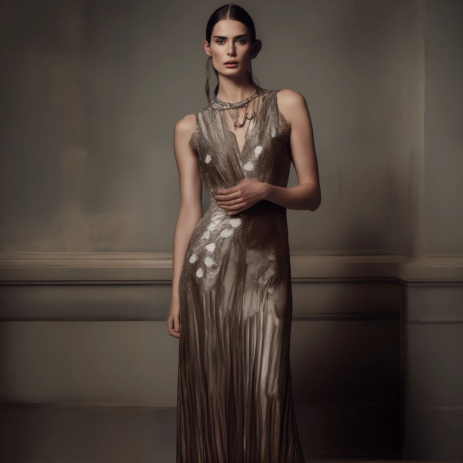 RAW photo, intricative fashion model European appearance, full height, 8k uhd, dslr, soft lighting, high quality, film grain,