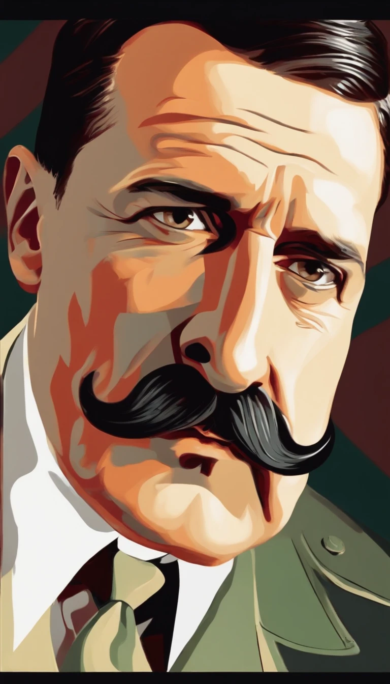 Mustachioed Hitler