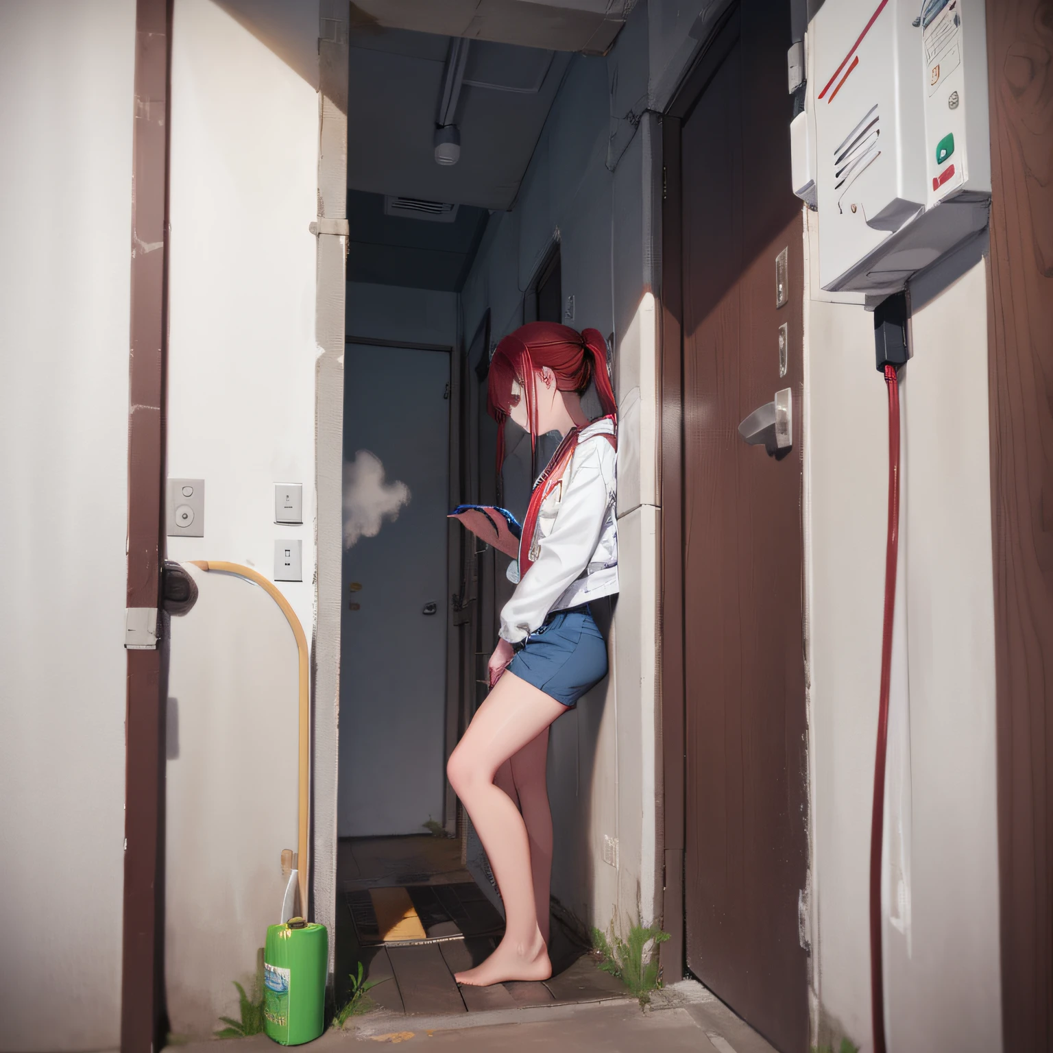 1 girl is taking to lavatory,looks away,are standing,embarressed,Be red in the face,Keep one's mouth shut,(An expression of humiliation),(((girl is peeing self:1.8))),(Pee on the legs:1.5),((Urine is visible)), (((urinary incontinence:1.5))),((Urine spray)),the super hot and sexy, is shy, HighestQuali, 8k, delicated, (tmasterpiece: 1.4), (best qualtiy: 1.4), (hyper-detailing: 1.2), high qulity, A high resolution, 超A high resolution, (RAW photos: 1.2), The is very detailed, finedetail, 1girll,Beautiful exquisite eyes,((full bodyesbian)),(Dobaka),(((独奏)),(((Rub the on the doorknob))),(((Public places)))
