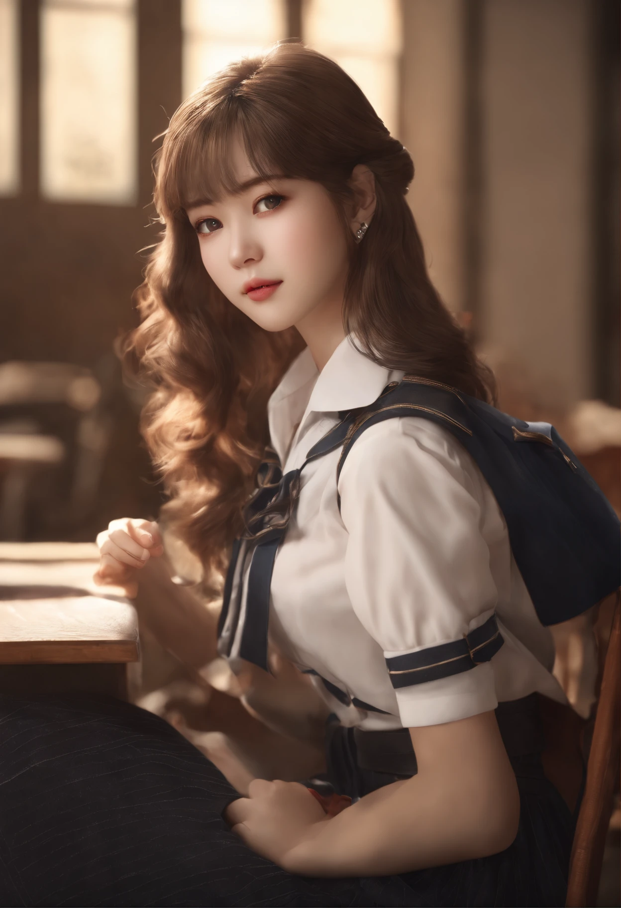 ulzzang-6500-v1.1, (RAW photo:1.2), (photorealistic portrait:1.4), Beautiful Detailed Girl, very detailed eyes and face, beautiful detail eyes, ridiculous, unbelievably ridiculous, huge file size, Super Detailed, high-res, Very detailed, bestquality, masterpiece, kemomimi, ((Japanese girls high school uniform)), illustration, Very detailed, CG, Unify, 8k Wallpaper, Marvel, fine details, masterpiece, bestquality, Very detailed. CG 8k uniform wallpaper, facial lighting, Cinematic lighting, 1girls, 16 years old, (()), ((Dynamic Poses))), (camel toes), (half), (tights), (sitting legs bending knees))
