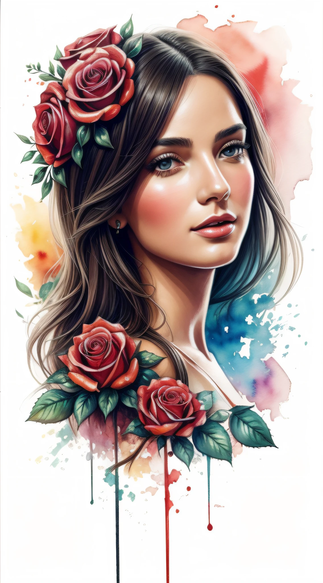 postcard, portrait, masterpiece, best quality, sfumato style,
happy cute beautiful woman with a bouquet of scarlet roses, illustration in the style of Alberto Seveso, 16k, masterpiece, realistic, vibrant colors, uhd, perfect composition, beautiful, detailed, intricate, insanely detailed octane rendering trending on artstation, photorealism, detailed anatomy, realistic proportions, watercolor, artstation trend