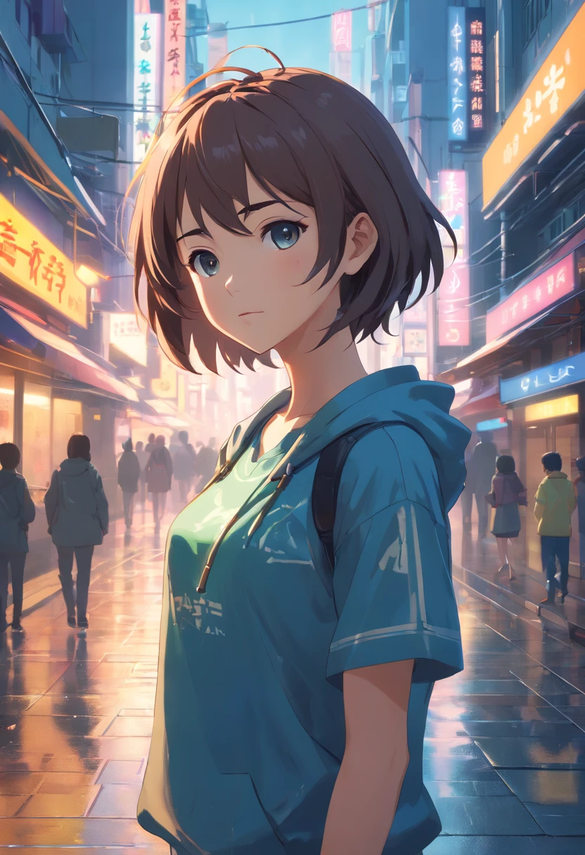((beste-Qualit)), ((master-piece)), (detaild:1.4), 3D, Portrait of a beautiful cyberpunk woman, HDR (High Dynamic Range),2girls,Super-Resolution,Unreal 5,Subsurface scattering,PBR Texturing,Post-processing,Anisotropic Filtering,Depth-of-field,Maximum clarity and sharpness,Multi-layered textures,Albedo and Specular maps,Surface shading,Accurate simulation of light-material interaction,Perfect proportions,Octane Render,Two-tone lighting,Wide aperture, low ISO, It's raining,rule of thirds, 8K RAW,sexy,lifelike,runner,on street,Sweat,Wet shirt,Japan girls,