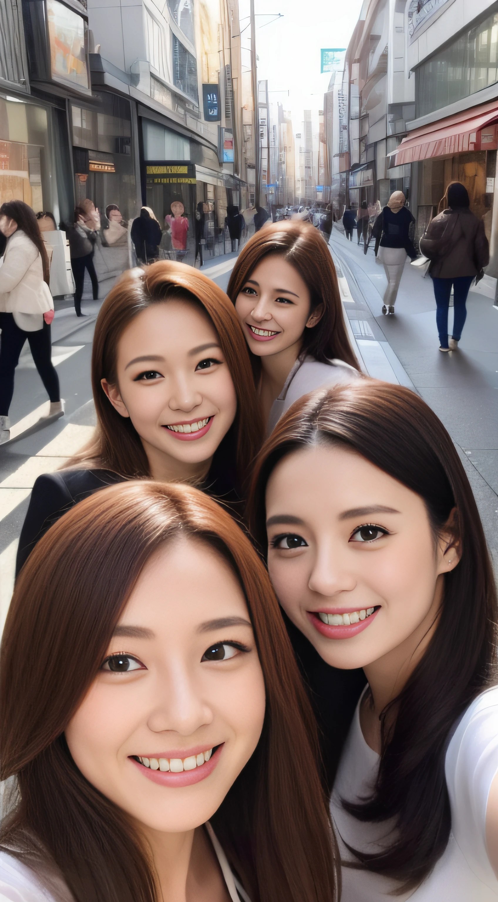 Doctor group、hiquality、A hyper-realistic、healthy、Smiling expression、Slender perfect figure、Japan beauties、beautidful eyes、Double eyelids、face perfect、Beautiful skin、Bustling street