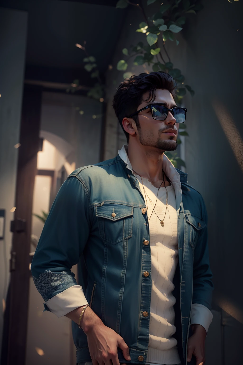 Change background handsome boy, realistic