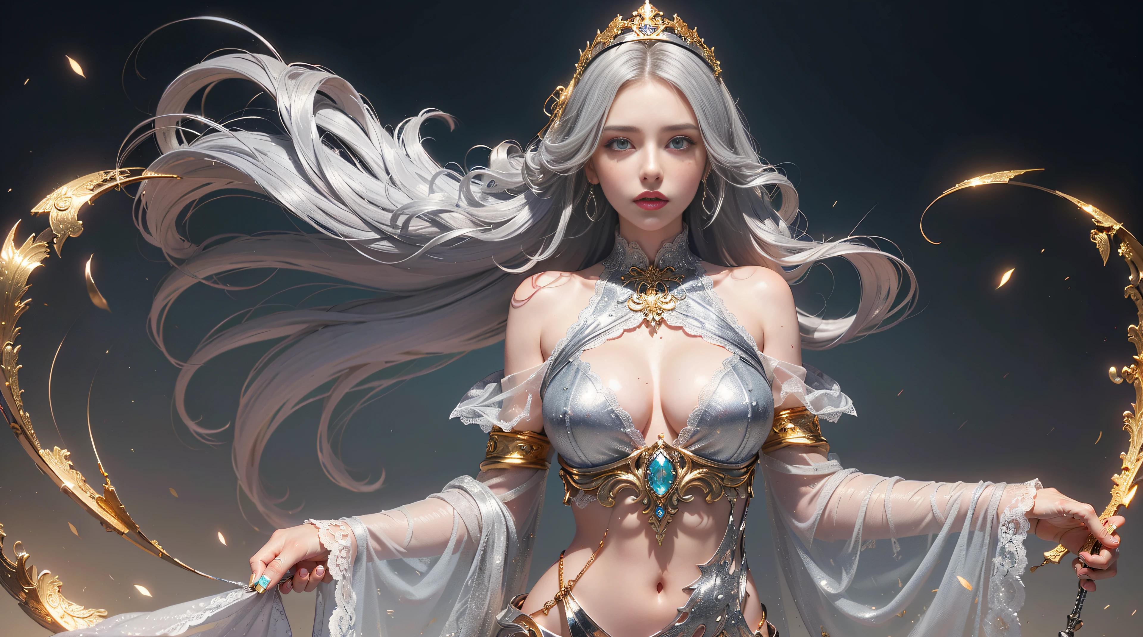 Masterpiece,Best quality,Best quality,Amazing,Beautiful detailed eyes,((1girll)),finely detailed,Depth of field,Extremely detailed Cg Unity 8K wallpaper,full bodyesbian,(Other Minato aqua),(((a girl wears Clothes with a silver texture))),((Extremely gorgeous metal style)),((metal crown,Decorated with ornate stripes)),((((Various metals background)))),Sputtered molten iron,(Floating hair),((Hair like melted metal)),(((Detailed face))),(((Detailed eyes))),(((Clothes made of silver))),(((Clothes with gold lace))),((full bodyesbian)),((((flowing gold and silver)))),(((((everything flowing and melt))))),(((((Flowing iron))))),(((((Flowing silver))))),((((lace flowing and melt)))),(Bare chest:1.3),(:1.2),1girll,Cowboy shot,Sitting,(:1.3),(Blush:1.2),(See-through:1.4),parted lip,