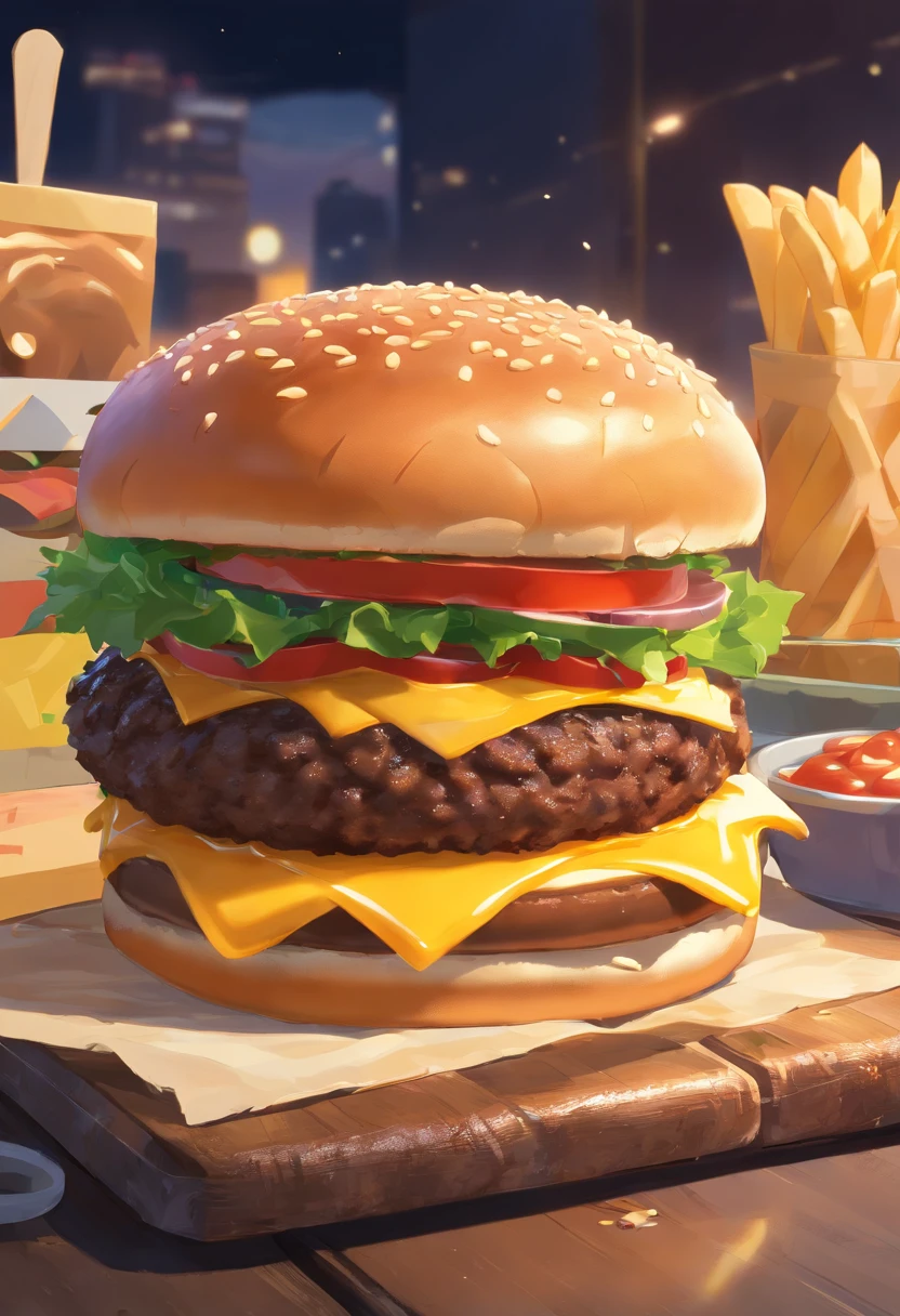 Make a logo with a realistic cheeseburger with the black bread xis,