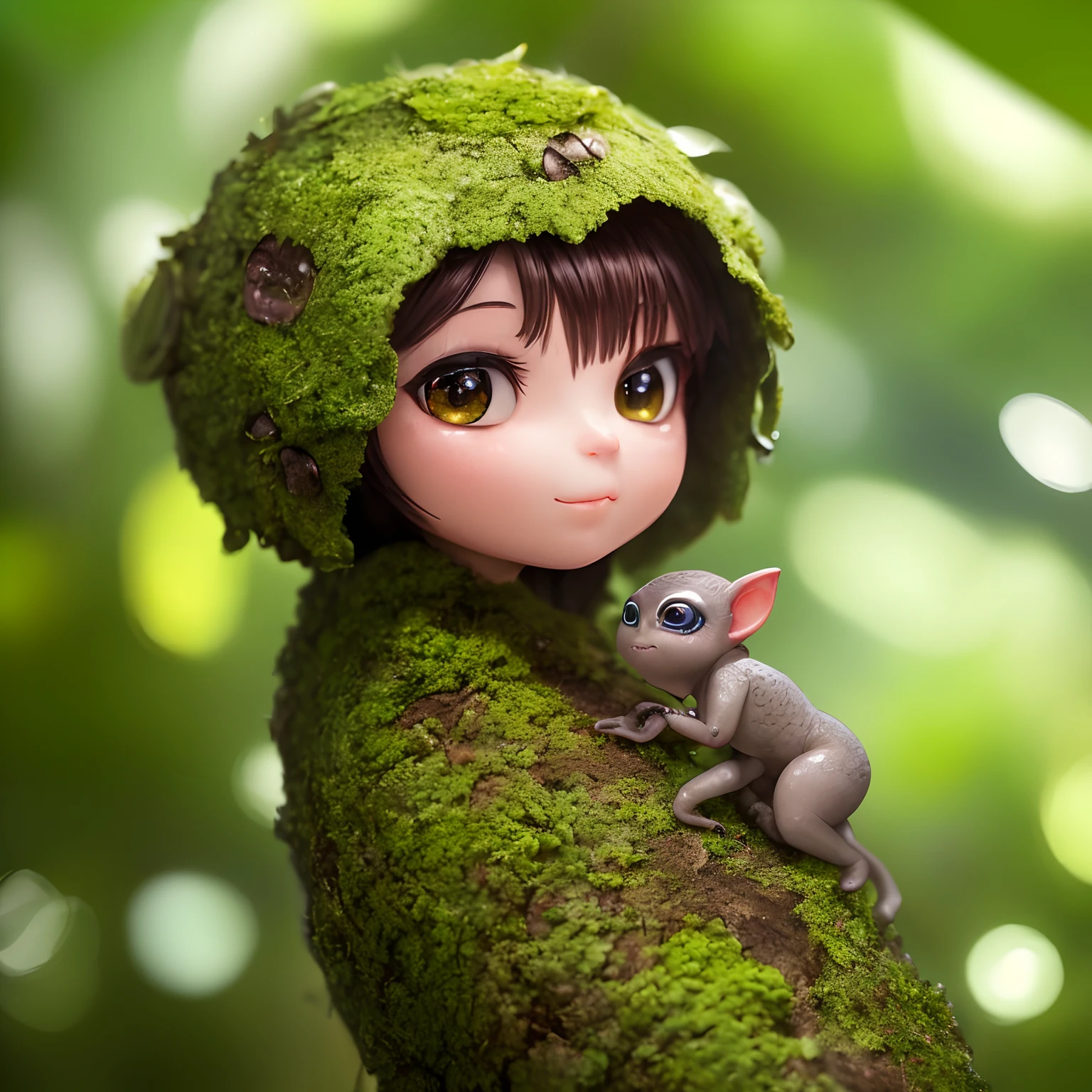 (highly detailed:1.2),(best quality:1.2),8k,sharp focus,(subsurface scattering:1.1),(award-winning macro photography:1.1)
(cute adorable little alien lifeform:1.2), hiding in the leaves in a lush forest
(very detailed clothes:1.2), (highly detailed background:1.3), (chibi:1.2), (hyperrealistic:1.2), cinematic lighting, highly detailed,smooth, sharp focus, by artgerm wlop greg rutkowski,[(emb-rrf2:1.0):4]