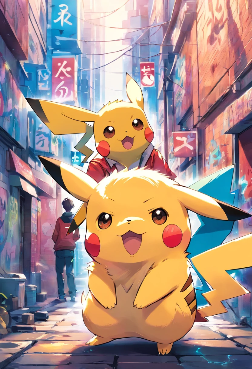 Graffiti style Pikachu wallpaper Poké Ball Pikachu is playful and cute