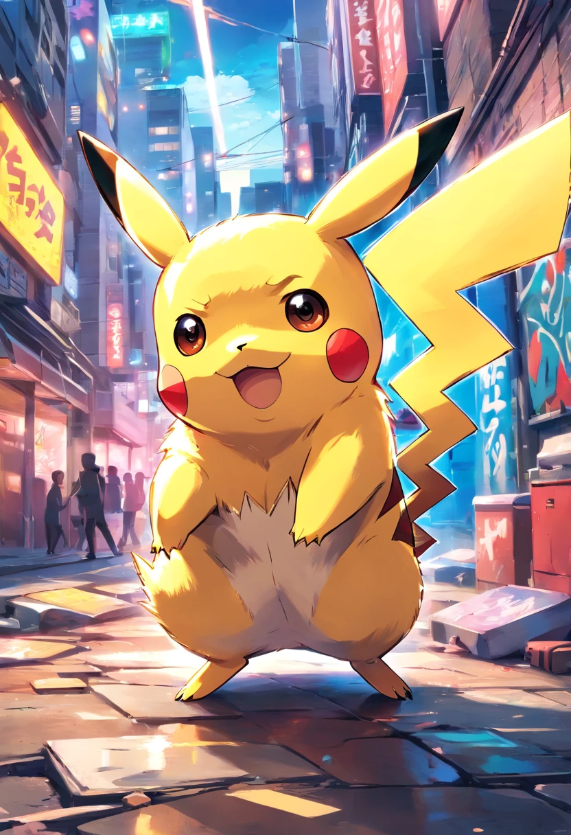 Graffiti style Pikachu wallpaper Poké Ball Pikachu is playful and cute