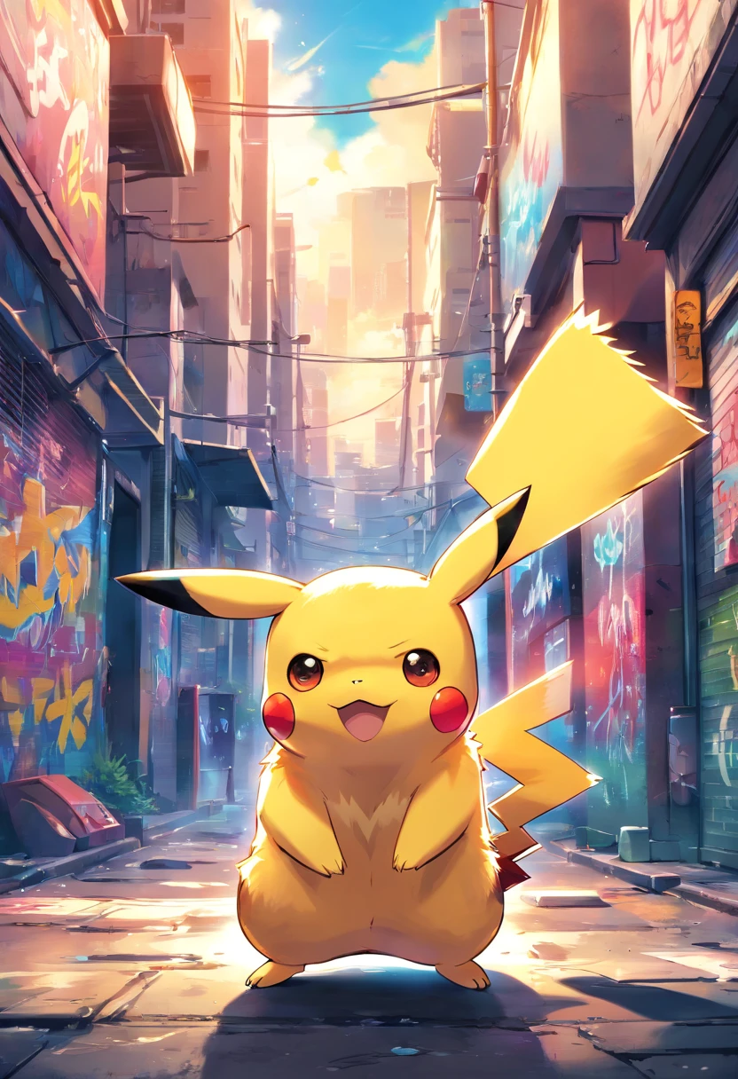 Graffiti style Pikachu wallpaper Poké Ball Pikachu is playful and cute