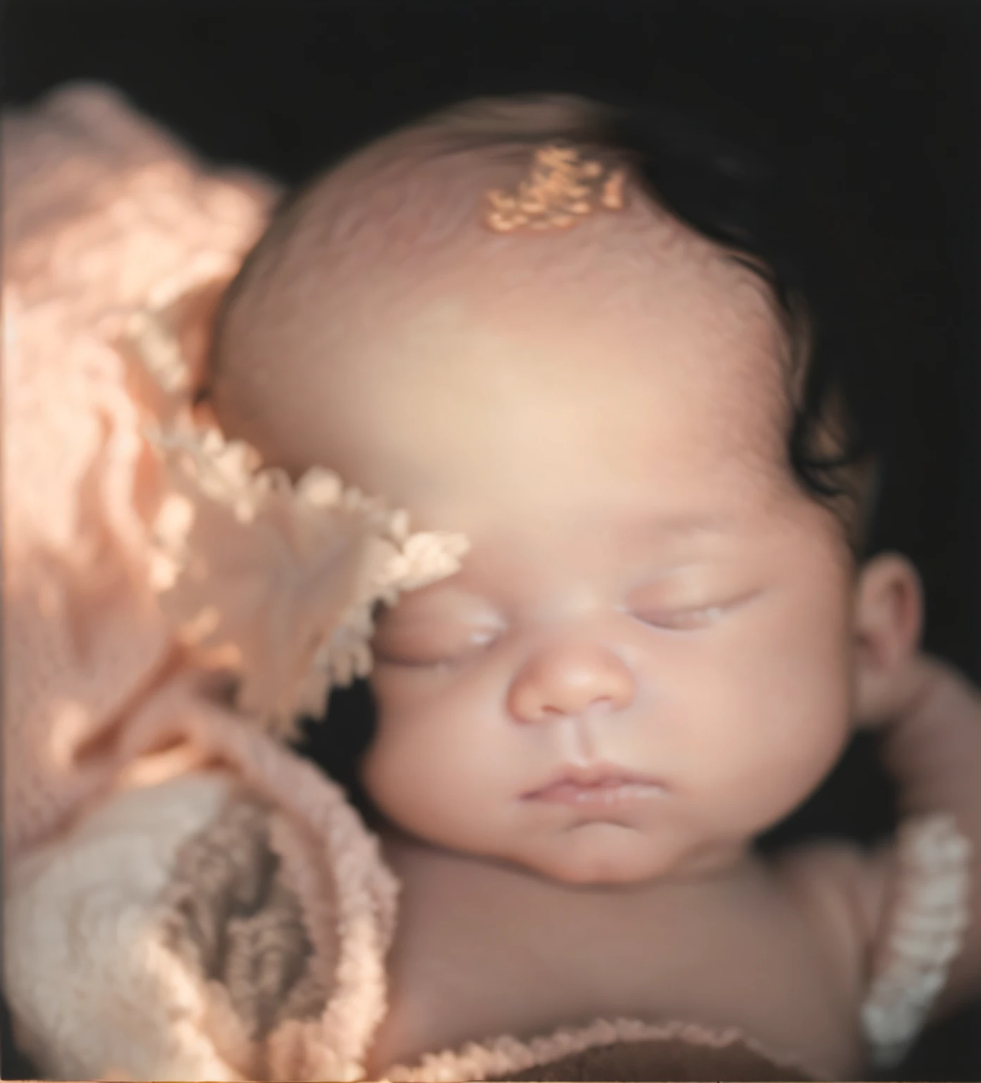 ((((Baby photos))))extremely high quality scan，1200 DPI scan，A high resolution，detailed scan，tmasterpiece，8K works，k hd，A cute baby，Delicate facial features，（One-year-old infants），Real interior，Delicate skin texture，The light is focused on the face，With his eyes closed