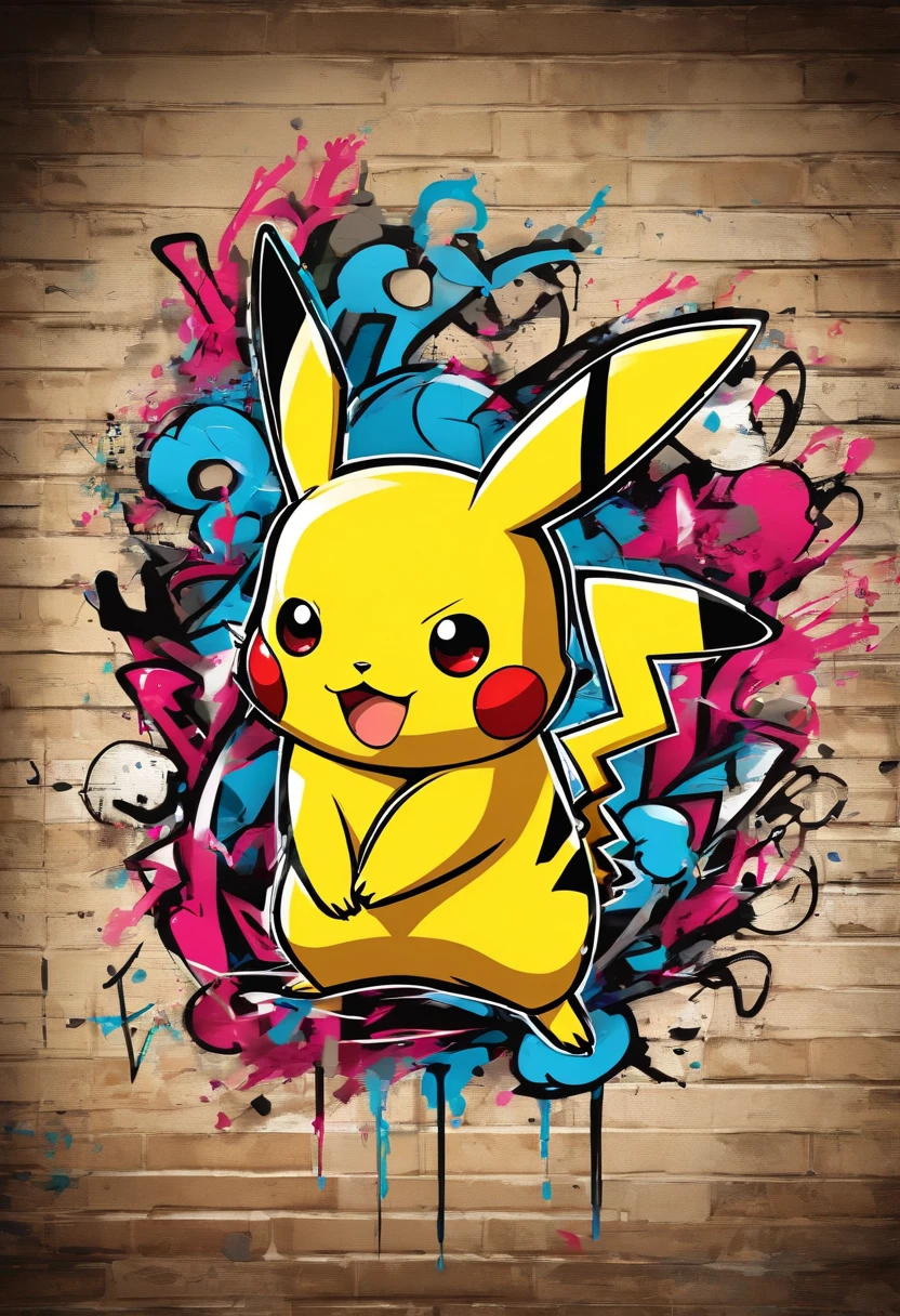 Graffiti style Poké Ball Pikachu wallpaper