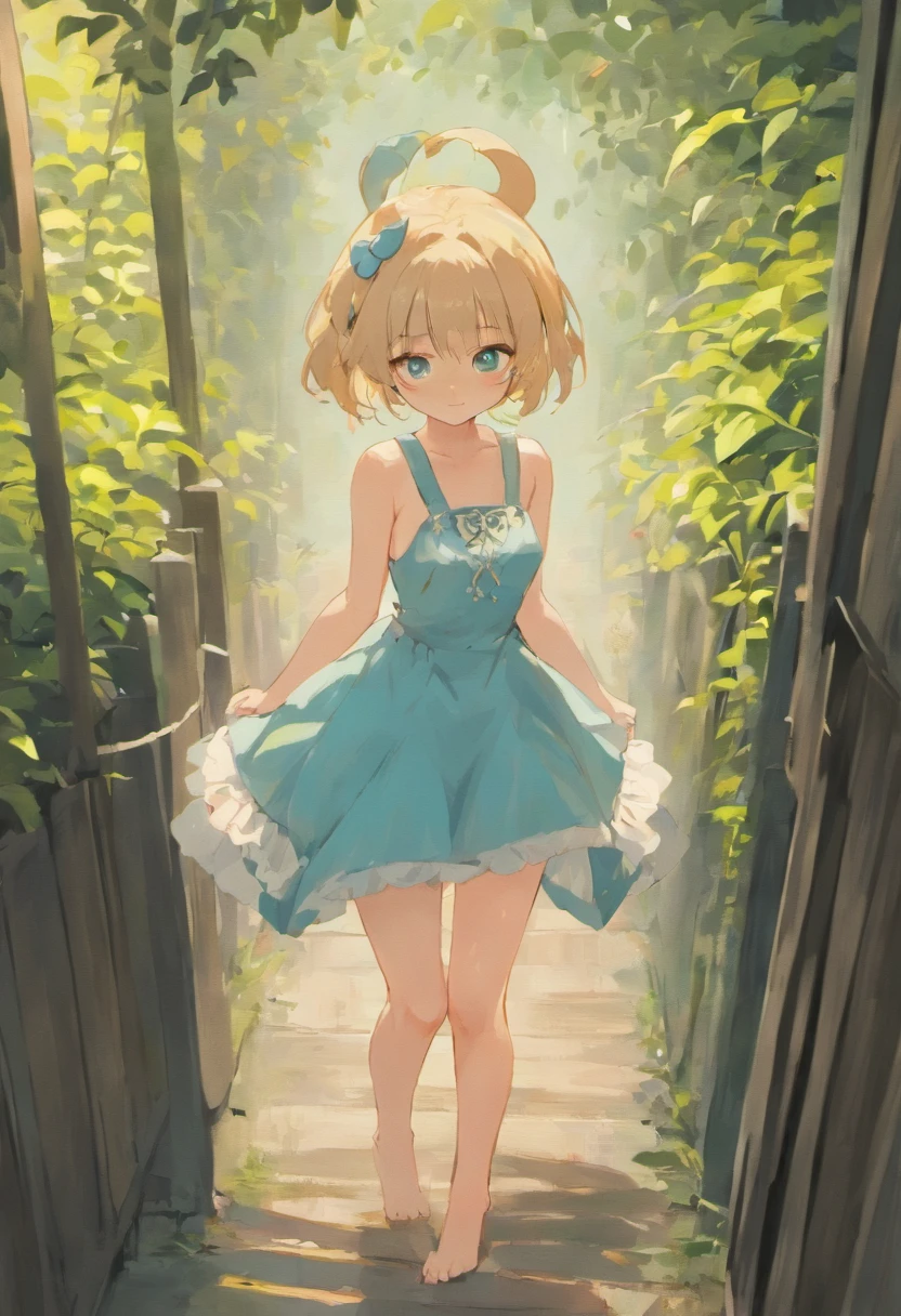 Cat-eared girl fully naked standing in garden, BREAK,silber hair,blue eyes,(((Sleeveless))),Hang the laundry to dry,Holding a laundry basket with clothes, fully naked small curvy loli, artwork in the style of guweiz, guweiz on pixiv artstation, guweiz on artstation pixiv, guweiz, small loli girl, soft anime illustration, Anime visuals of cute girls, Detailed Digital Anime Art