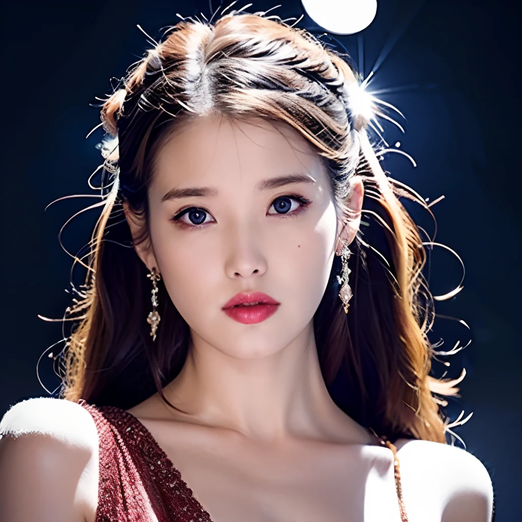 best quality, ultra high res, (photorealistic:1.4),1girl,iu,arms behind back, colorful, clear sharp focus,  soft lights, Intricate details,