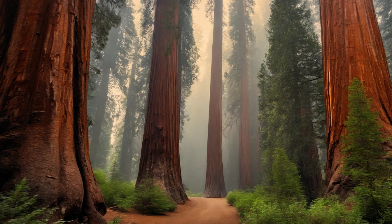 Sequoia Forest, (Photorealsitic:1.4), top-quality, ​masterpiece, ultra-detailliert, Raw photo, natural soft light