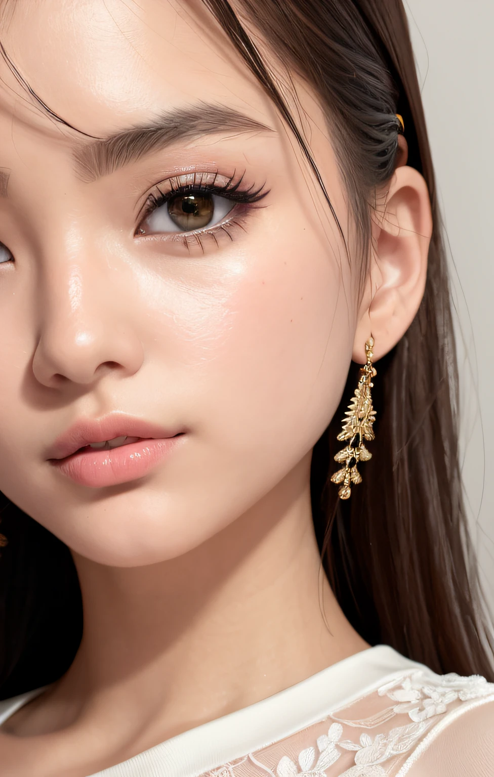 ultra-detailliert、hight resolution、ighly detailed、a beautiful detailed girl、extremely detailed eye and face、beatiful detailed eyes、Facial light、best qualtiy、masterpiece、illustratio、extremely delicate and beautiful、nffsw、8K Wallpapers、exquisitedetails、Model shooting in the studio、Casual Fashion、swim wears、Black eyes、