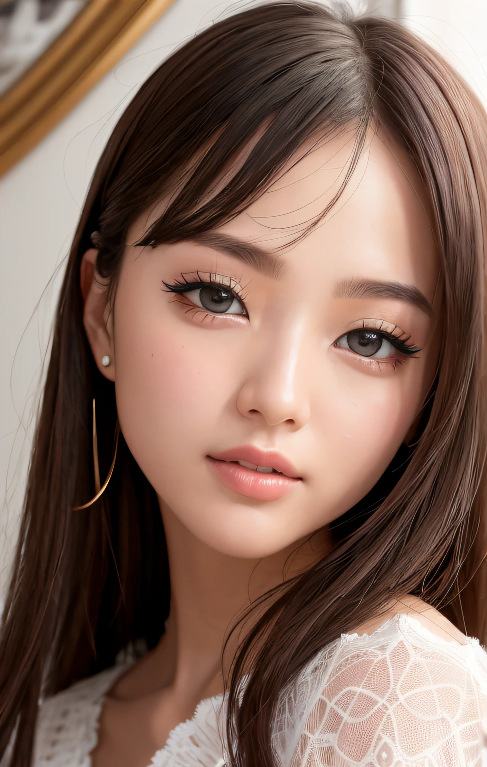 ultra-detailliert、hight resolution、ighly detailed、a beautiful detailed girl、extremely detailed eye and face、beatiful detailed eyes、Facial light、best qualtiy、masterpiece、illustratio、extremely delicate and beautiful、8K Wallpapers、exquisitedetails、Model shooting in the studio、Casual fashion、Brown eyes、Cuts that show the whole body、