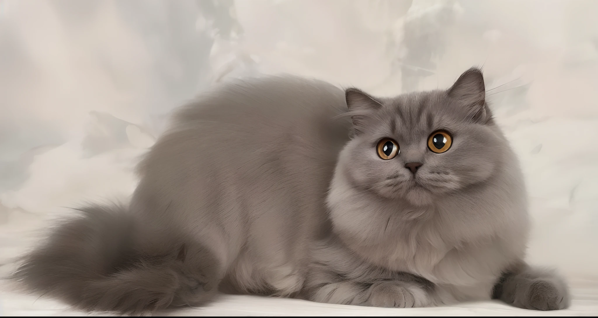 Close up of a cat lying on a white surface, Blue English longhair, persian cat, grey-eyed, Furry cat, scottish fold, Exotic long-haired cat, persian queen, persian princess, Smoky, The cat is fluffy, grey blue eyes, grayish, elegant cat, smokey, Long-haired British cat, Soft fluffy, chonker cat