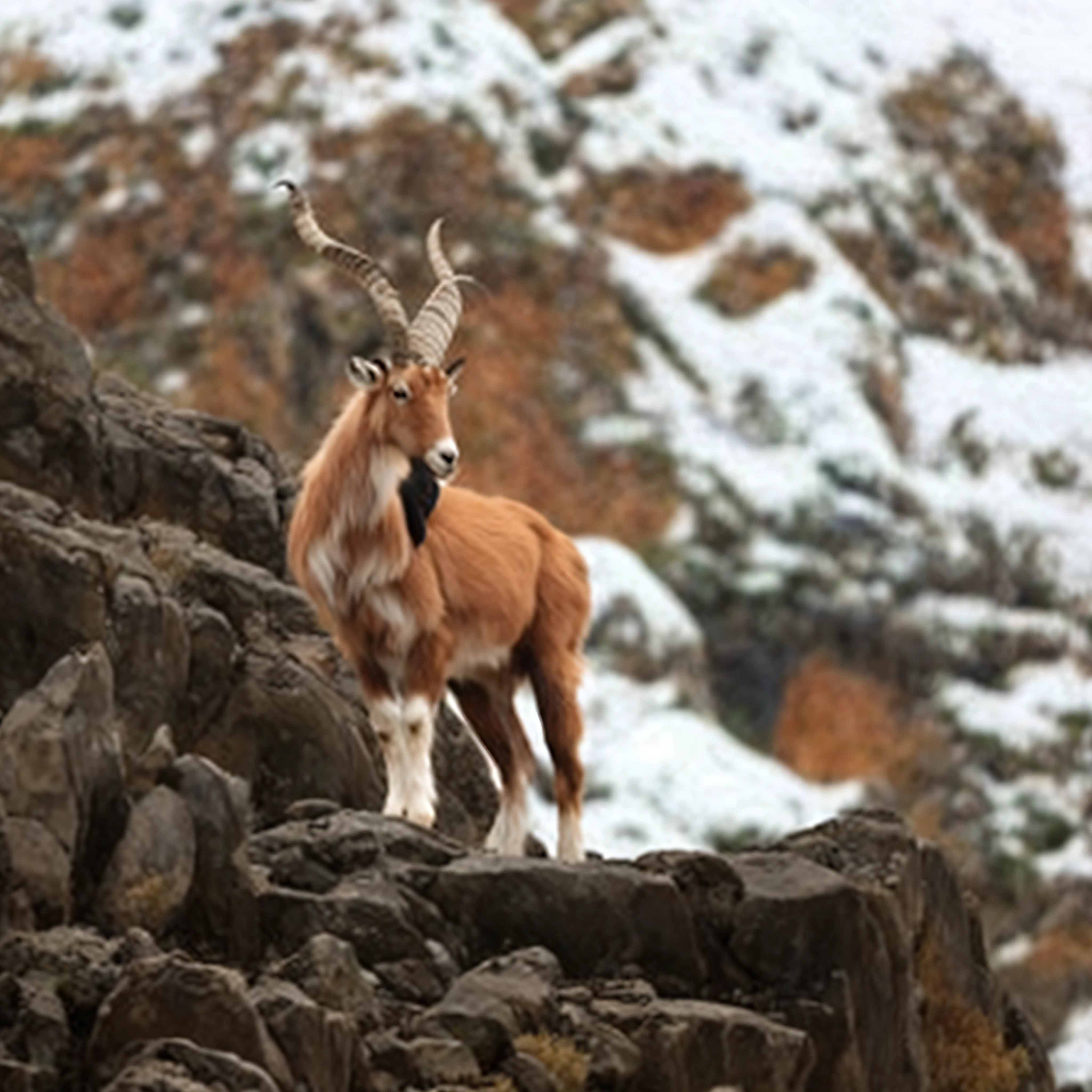 A goat stands on a rocky mountainside, doing a majestic pose, a picture」, horned long tail, IBEX Masters, Wildlife Photography Canon, Wildlife Photography, Image Credit Nut Geo, Beautiful nature, doing a hot majestic pose, Photographer Art Wolf, Wild species photo, looking off into the distance, National Geographic Photos, National Geographic Photos, Wildlife Photography