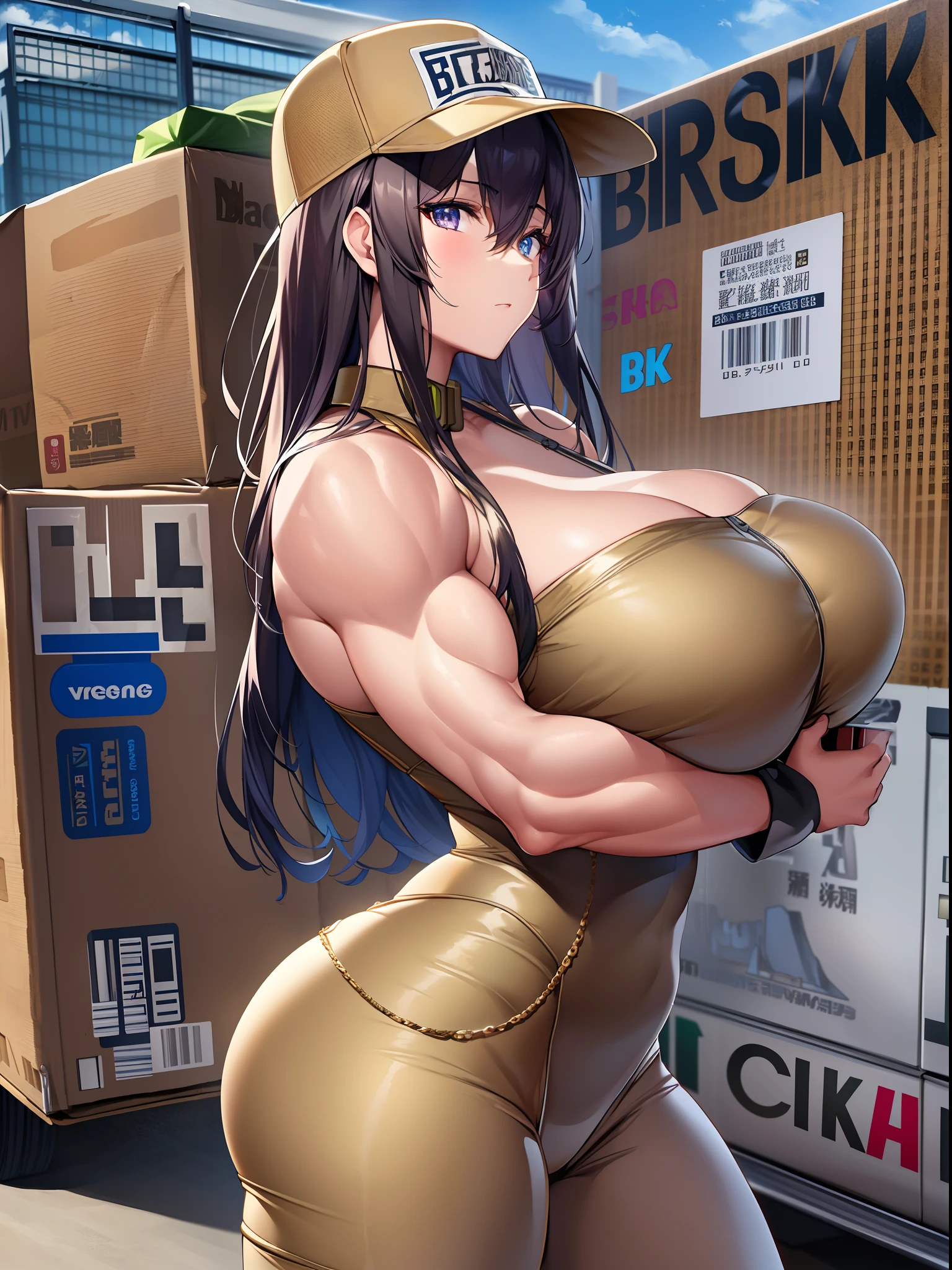 masterpiece++、top-quality++、ultra-definition++、ultra-definition++、4k++、8k++、from side、(Background Focus)++、Brown skinned muscular big breasts sister carrying a cardboard box in a jumpsuit near a truck in a sexy clothes living in a real world city、Brown-skinned, muscular big breasts sister rune carrying a cardboard box near a truck、Brown skinned muscular big breasts sister goddess magic carrying a cardboard box in a jumpsuit near a truck、Brown skinned muscular big breasts sister wife carrying a cardboard box in a jumpsuit near a truck flying above、Brown skinned muscular big breasts sister goddess high school student carrying a cardboard box in a jumpsuit near a truck、Brown skinned muscular big breasts sister mature woman carrying a cardboard box in a jumpsuit near a truck、detailed fantasy art、Contemporary Art Style、Blake Brown skin muscular big breasts sister goddess college student carrying a cardboard box in a jumpsuit near a beautiful ancient truck、Brown-skinned, muscular big breasts sister goddess president carrying a cardboard box in a jumpsuit near a truck、Contemporary Art Behans、Brown skinned muscular big breasts sister working by carrying a cardboard box in a jumpsuit near a beautiful truck、Brown skinned muscular big breasts sister OL carrying a cardboard box in a jumpsuit near a truck、Wearing shiny clothes、Brown skinned muscular big breasts sister magic circle carrying a cardboard box in a jumpsuit near a truck、 Sparks of brown-skinned, muscular big breasts sister carrying a cardboard box in a jumpsuit near a dazzling truck、Brown skinned muscular big breasts sister goddess chain carrying a cardboard box in a jumpsuit near a truck、Brown-skinned, muscular big breasts sister goddess carrying a cardboard box in a jumpsuit near a truck、Brown skin muscular big breasts sister goddess wind blowing hair carrying a cardboard box in a jumpsuit near a truck、Break the Beautiful Real World、Brown skinned muscular big breasts sister hat carrying a cardboard box in a jumpsu