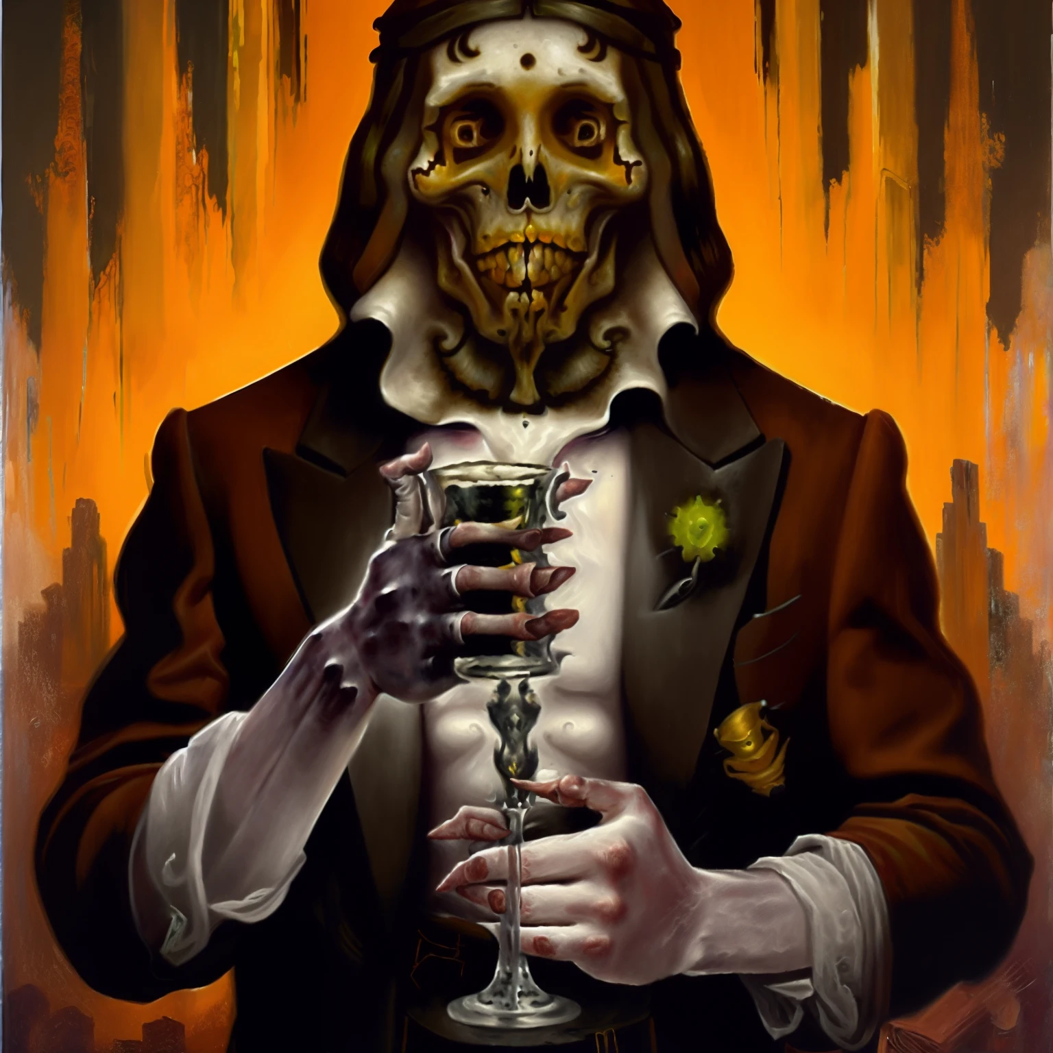 soberbo, atordoante, Ultra alta qualidade de imagem, Realistic, garota, (Rosto bonito 1.4), (Big, Constricted waist), cabelos longos, dentro, Bokeh, luz bonita, pele brilhante, small head, sorrir, Jantar, holding a cup