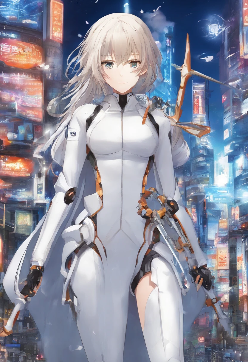 Anime boy mechanical healer, heroine, cleric, acolyte, gear, sci-fi, holy, white costume, weapon magic hammer, ultra high resolution 8k, ultra high definition 8k, stabilizer diffusion, 2.5 D, character design, male, gadget, spear, rod, modern cloak, serious face,
