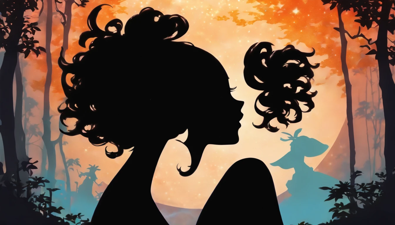 (Silhouette Art,cutouts:1.6)
(((Paper cutting art,A world where only black exists:1.3)
(Cowboy Shot),1 girl,Solo,
(Kimono Girl,profile:1.2),white, Clear and beautiful face,
BREAK
(Pale Milky Way)
Textured glass background,