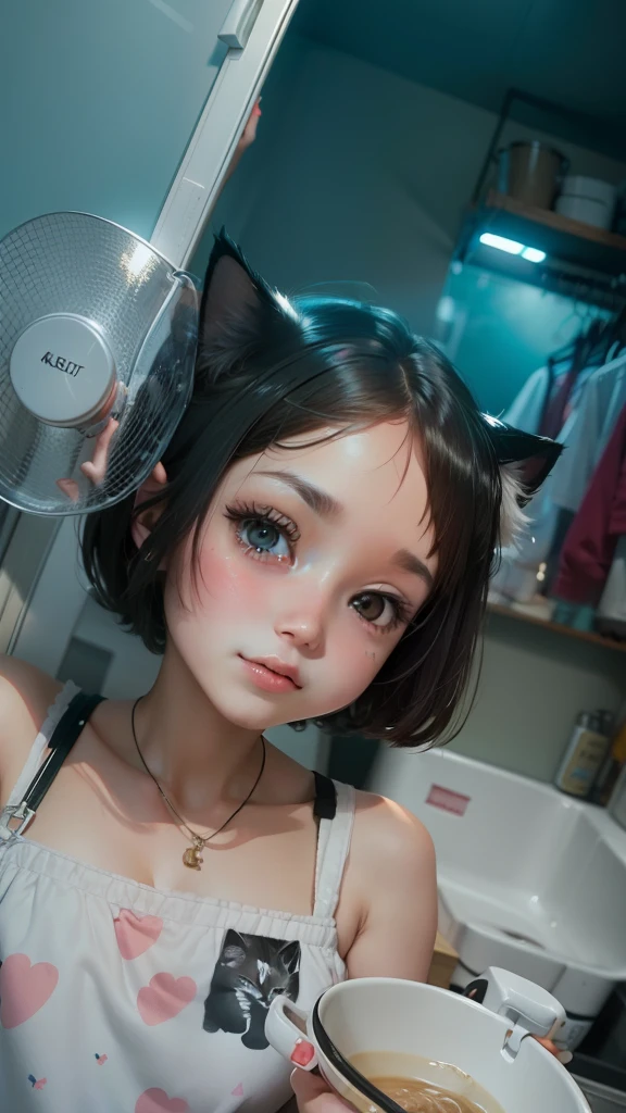 Muchirimchimuchi、kawaii、Thick, round-faced、Short black hair、Fluffy married woman