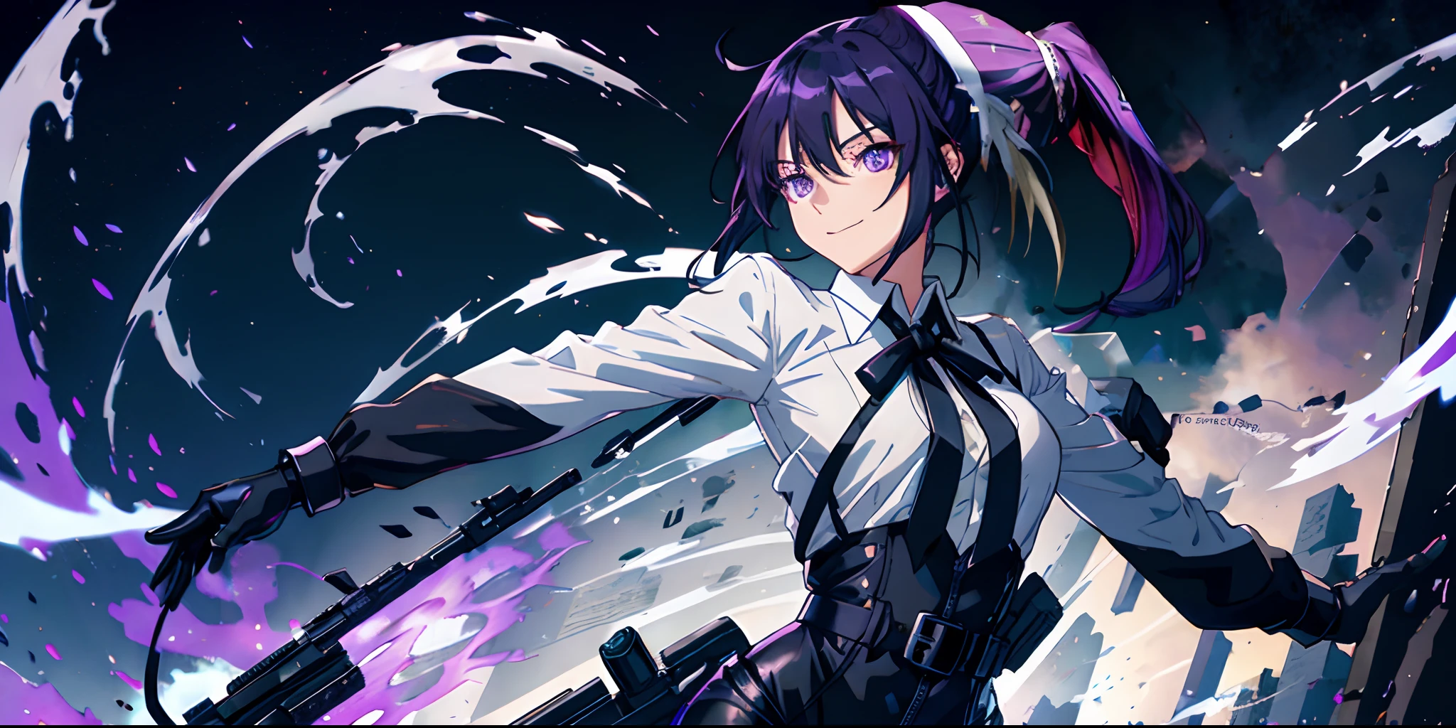Violet Hair, Ponytail