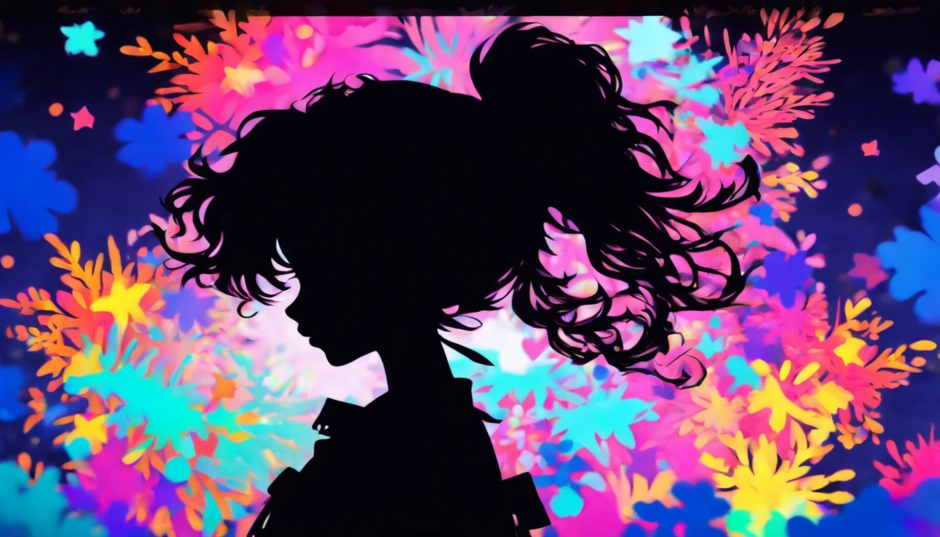 (Silhouette Art,cutouts:1.6)
(((Paper cutting art,A world where only black exists:1.3)

(Cowboy Shot),1 girl,Solo,
(Kimono Girl,profile:1.2),white, Clear and beautiful face,

BREAK
(Colorful fireworks)
Textured glass background,