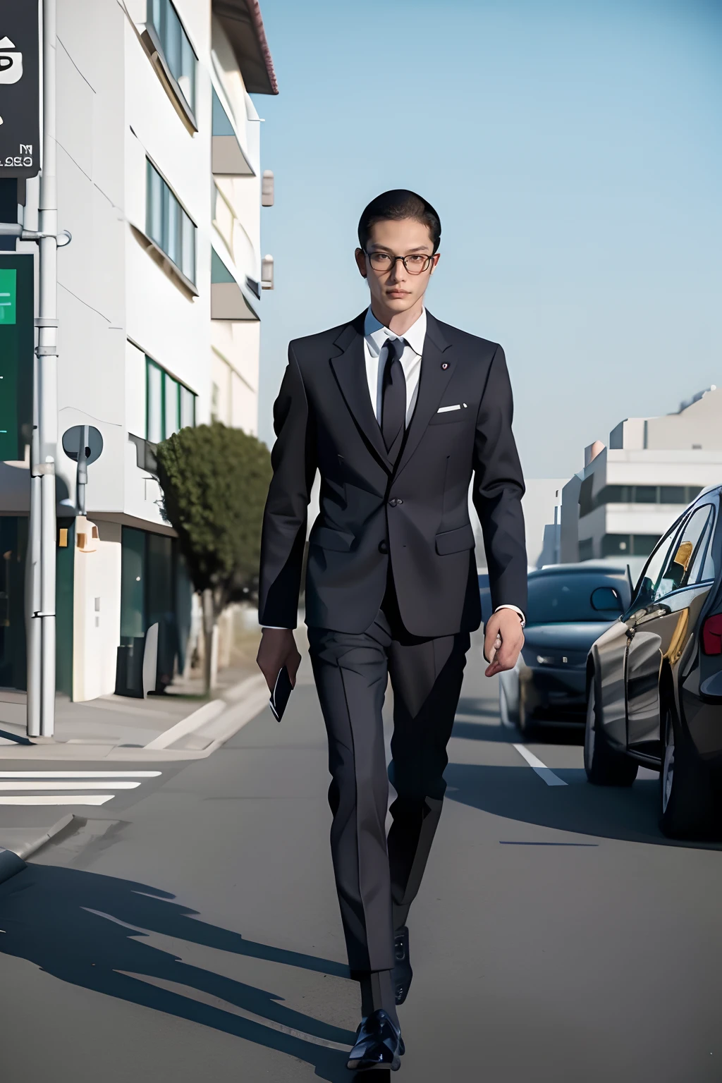 1boy, teacher, blazer and business suit, nerd, glasses, realistic, short hair, full body, wide angle, 8k, photography, japan teacher, full body, standing, work shoes vantofel