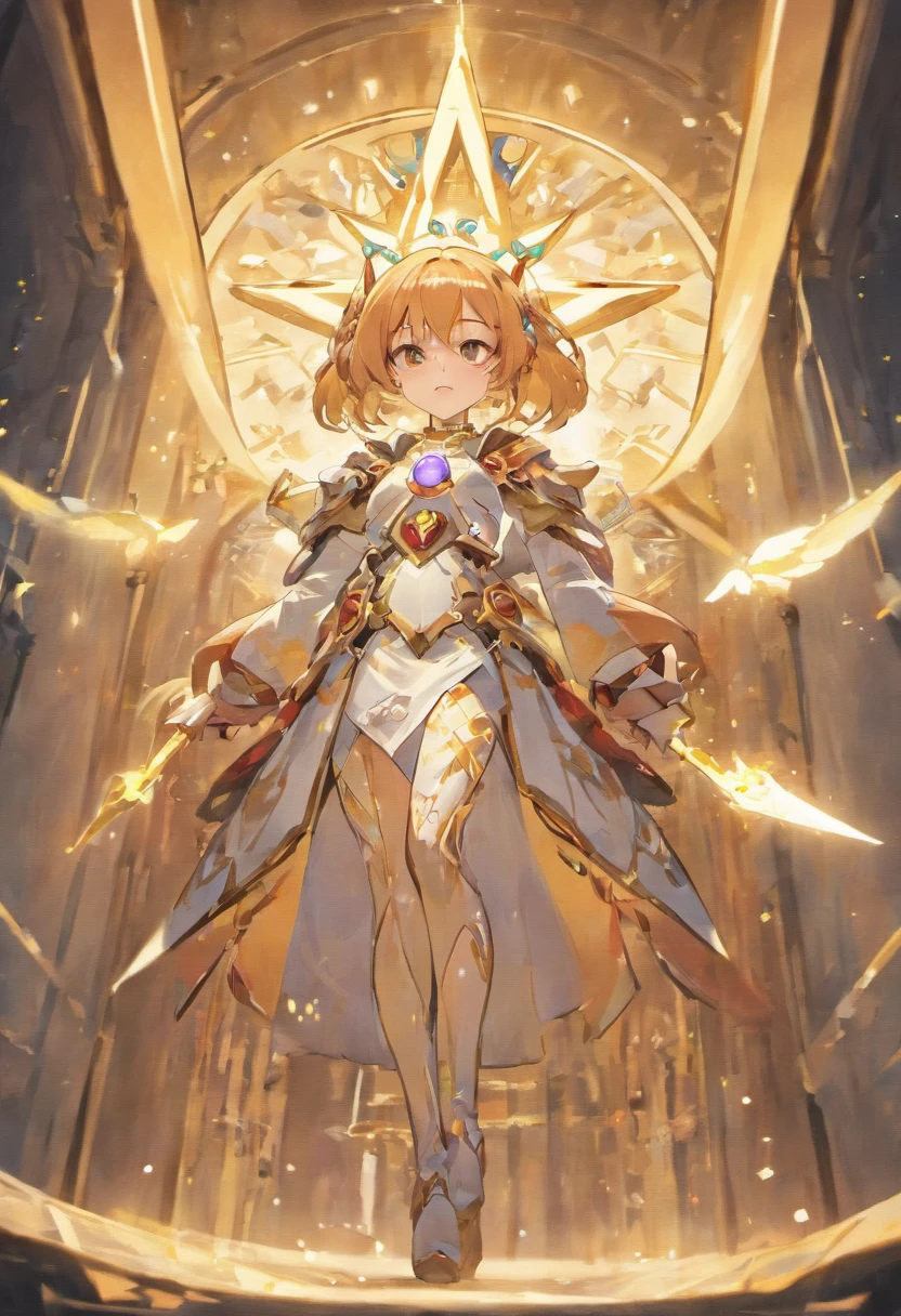 Anime boy mechanical healer, heroine, cleric, acolyte, gear, holy, white costume, weapon magic hammer, ultra high resolution 8k, ultra high definition 8k, stabilizer diffusion, 2.5 D, character design, male, gadget, modern sweater, modern jacket, serious face,