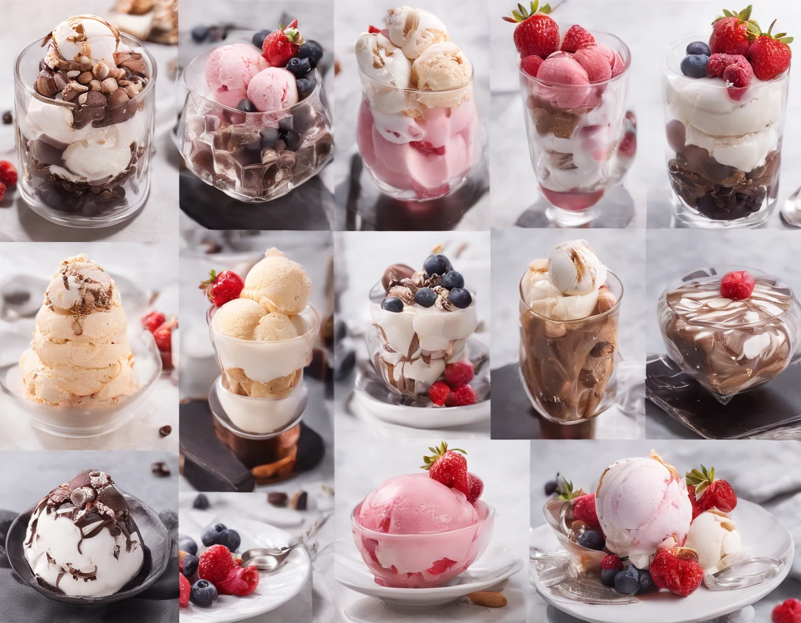 The world-famous Ice Cream feast,Adventures,Manhwa Style,Storyboard,Masterpiece, ultraclear, extreme hight detail