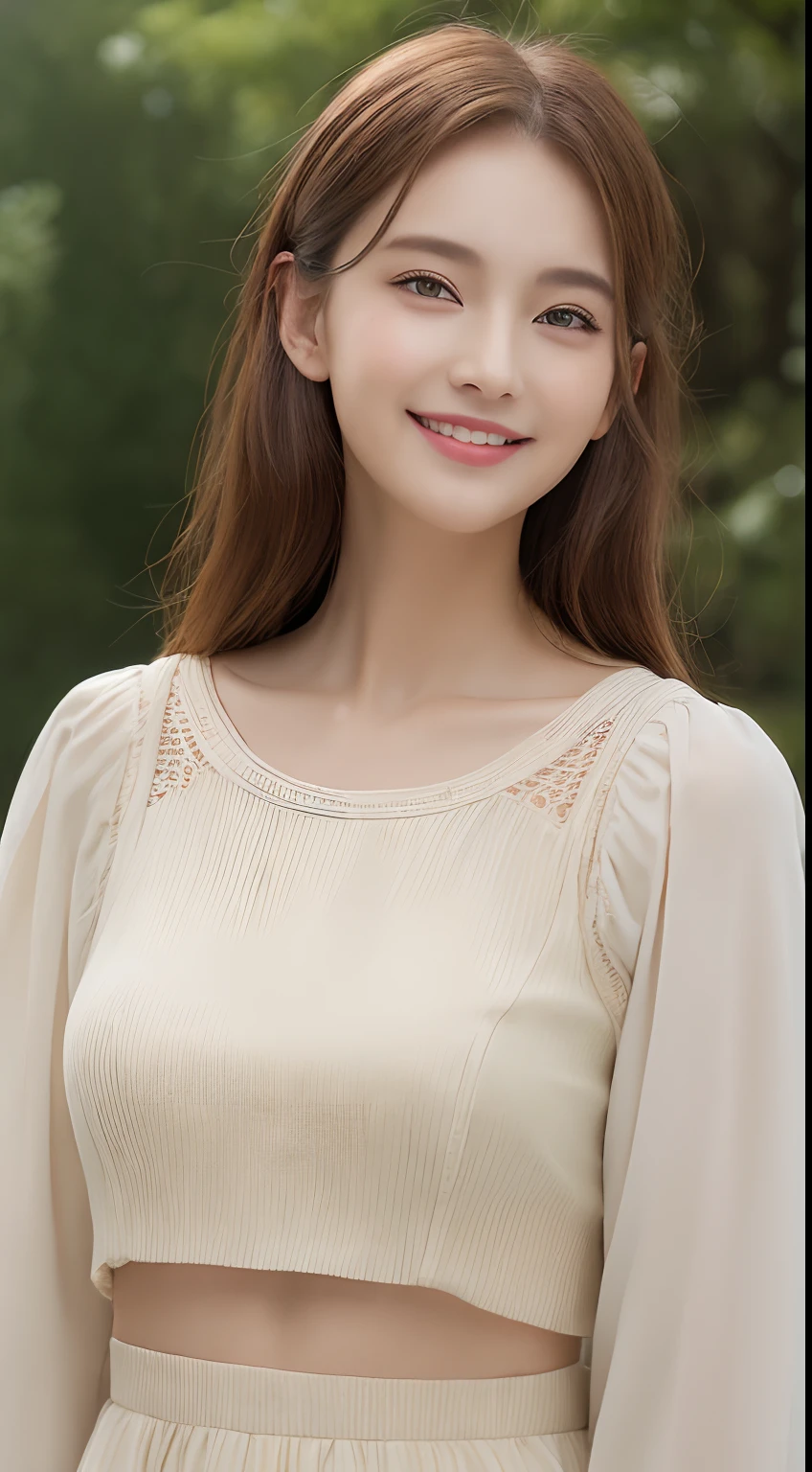 ((top-quality、8K、​masterpiece:1.3))、1girl in、Slim Abs Beauty:1.3、(Hairstyles Brown Hair Shortcuts、Colossal tits:1.2)、Super fine face、Delicat eyes、二重まぶた、A smile、Home、Raw photo、Cute、cute  face、a 20 yo woman、Sexy Shots、Golden Ratio Beauty Face、lifelike face、real looking skin、date、Date Scenes、Date Clothes、bright clothes、Cute clothes、