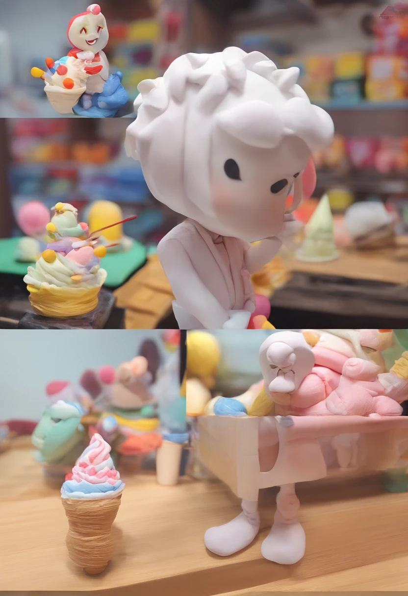 Anthropomorphic ice cream,Adventures,Manhwa Style,Storyboard,Masterpiece, ultraclear, extreme hight detail