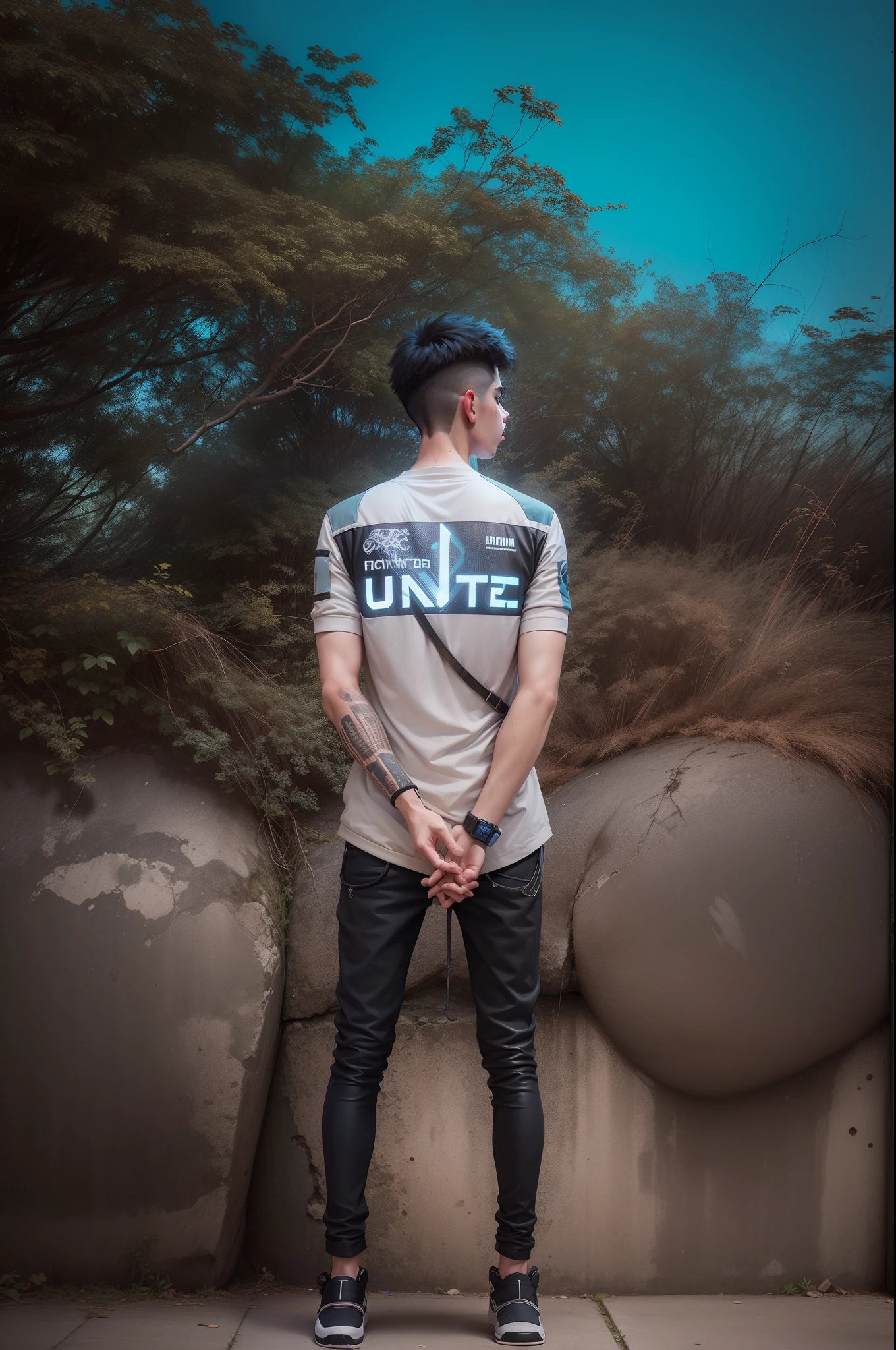 Cyber punke, boy, ultra HD,