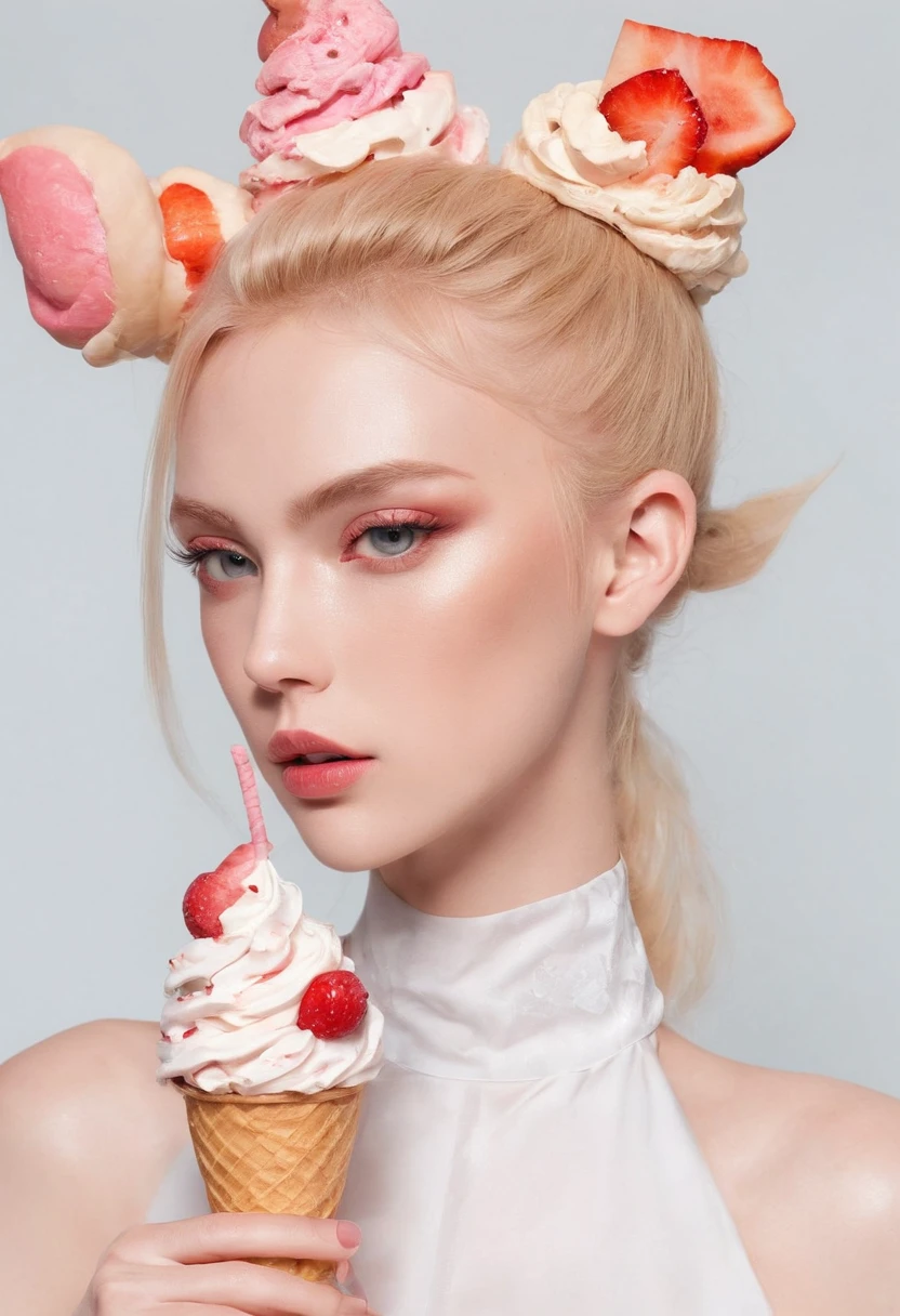 A supermodel who loves ice cream,Fashionab,Adventures,Manhwa Style,Storyboard,Masterpiece, ultraclear, extreme hight detail