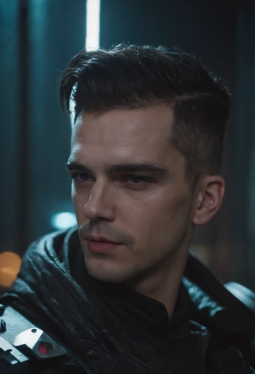 Cambiar fondo cyberpunk chico guapo vomitando veneno ????? de su boca, cara realista, 8k, ultra realista,