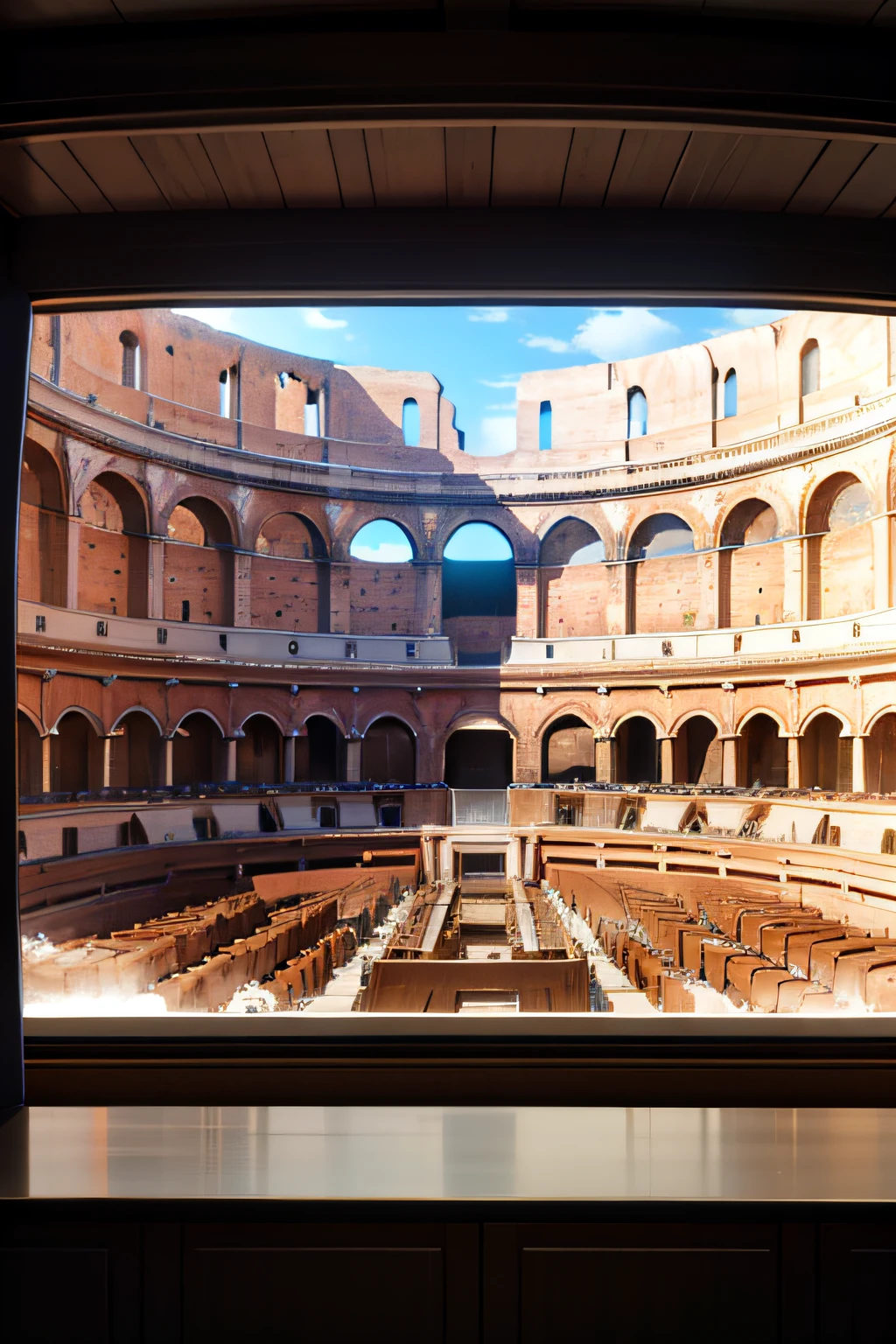 The Colosseum was packed with cheering crowds.,32k ULTRAHD, Best quality, Masterpiece, Super detail, High details