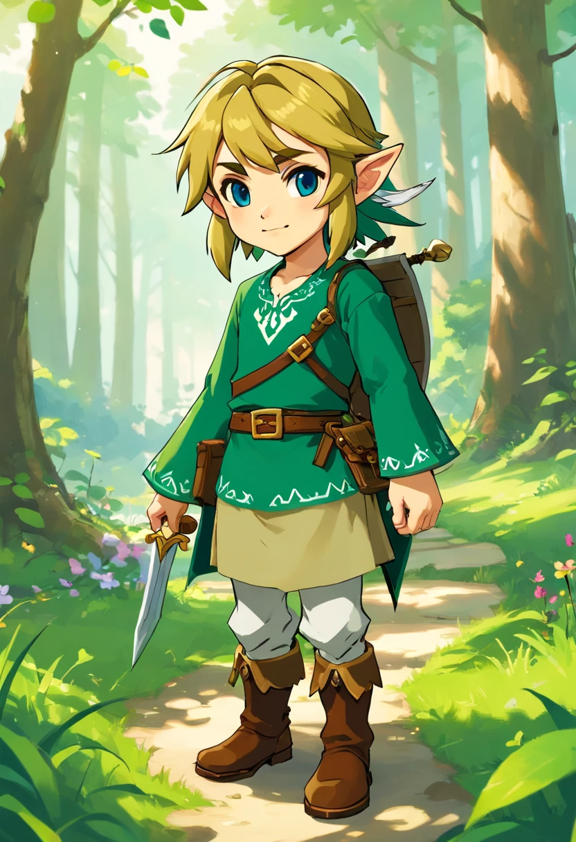 full body, person for the zelda game, the zelda manga, man, zelda character ff, in the style of ian mcque, temmie chang, green stylish vampire costume design, romanticized depictions of wilderness, jean-baptiste monge, science academia, vampire teeth, pointy teeth,